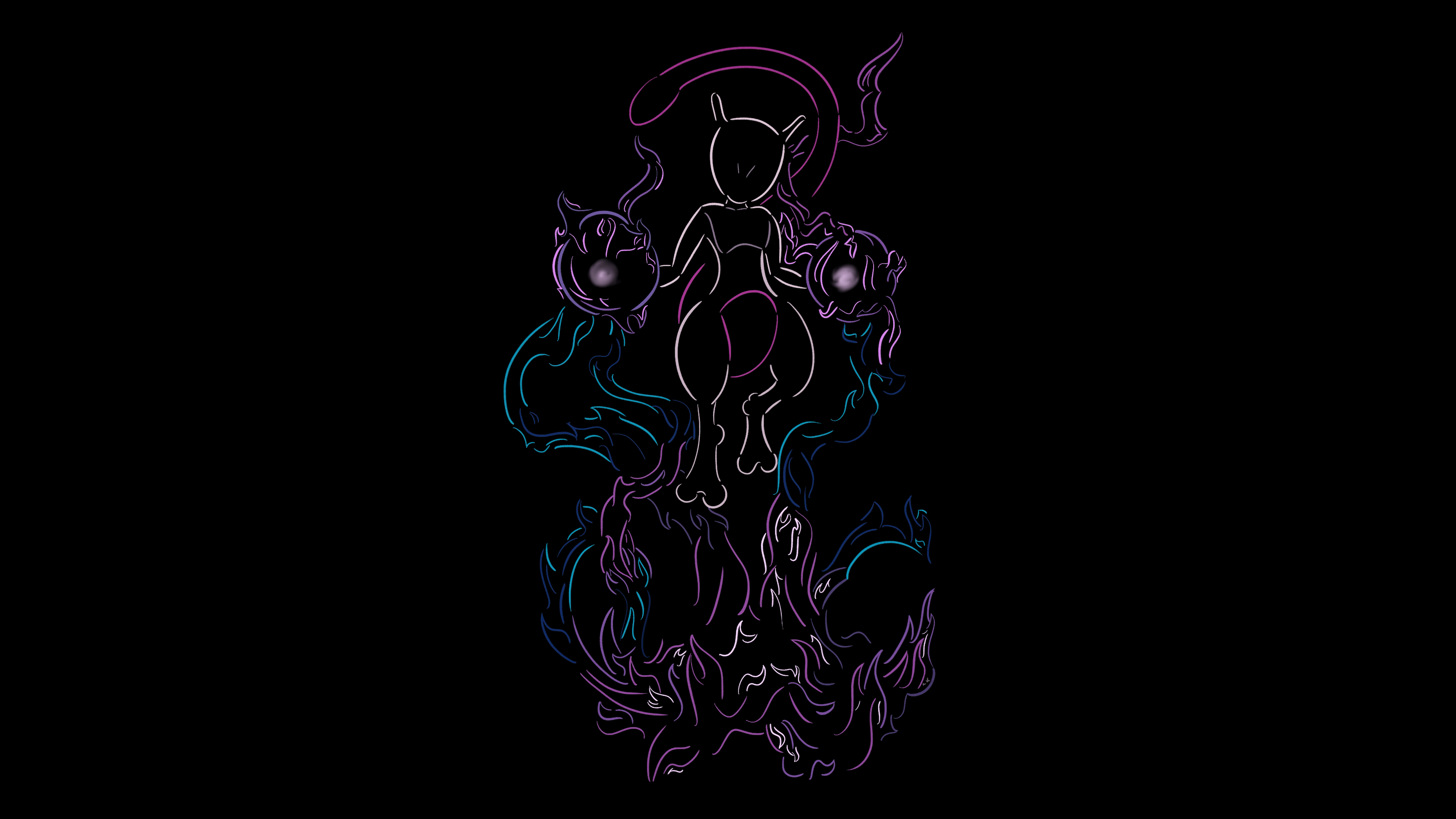 Mewtwo, HD Anime, 4k Wallpaper, Image, Background, Photo and Picture