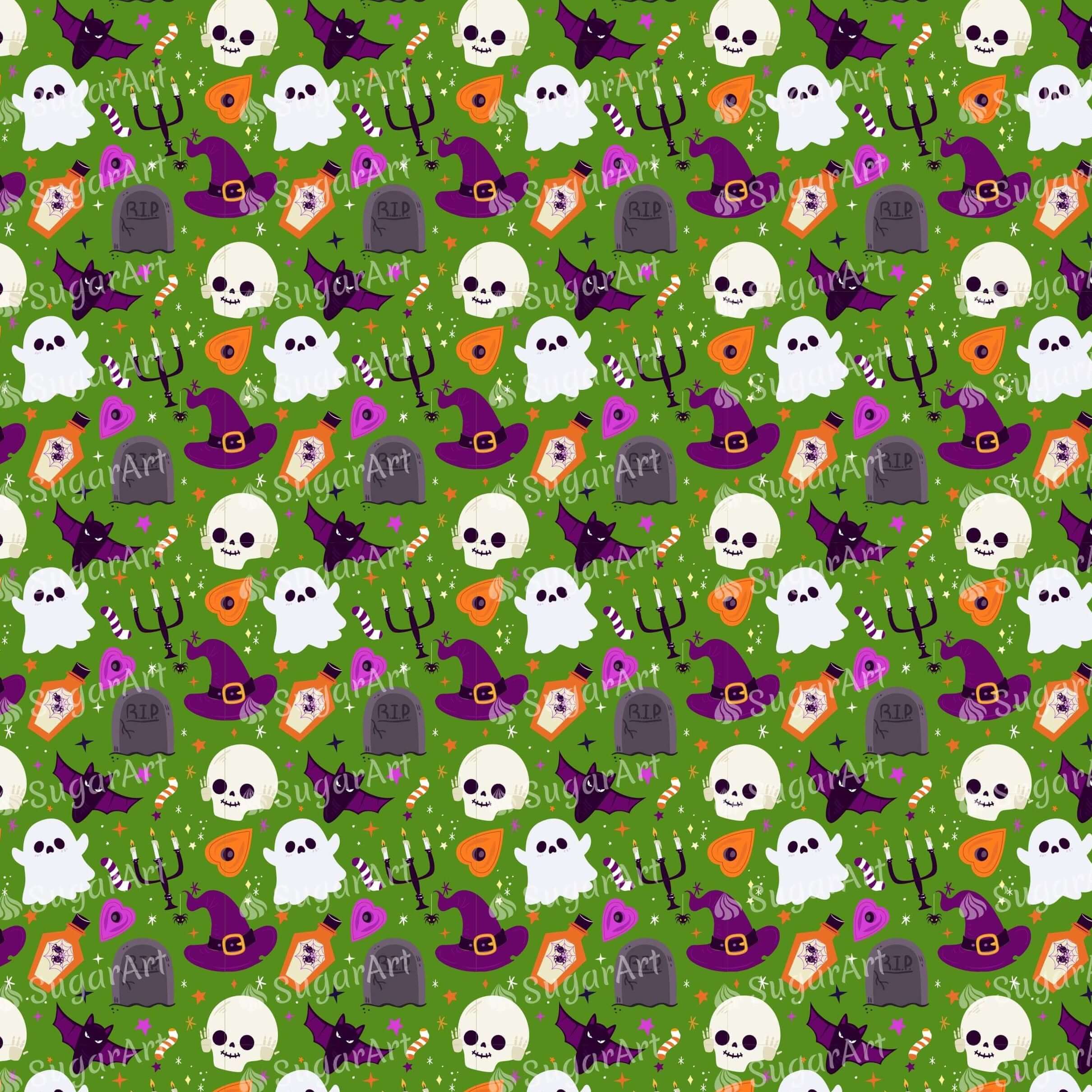 Green Halloween Background