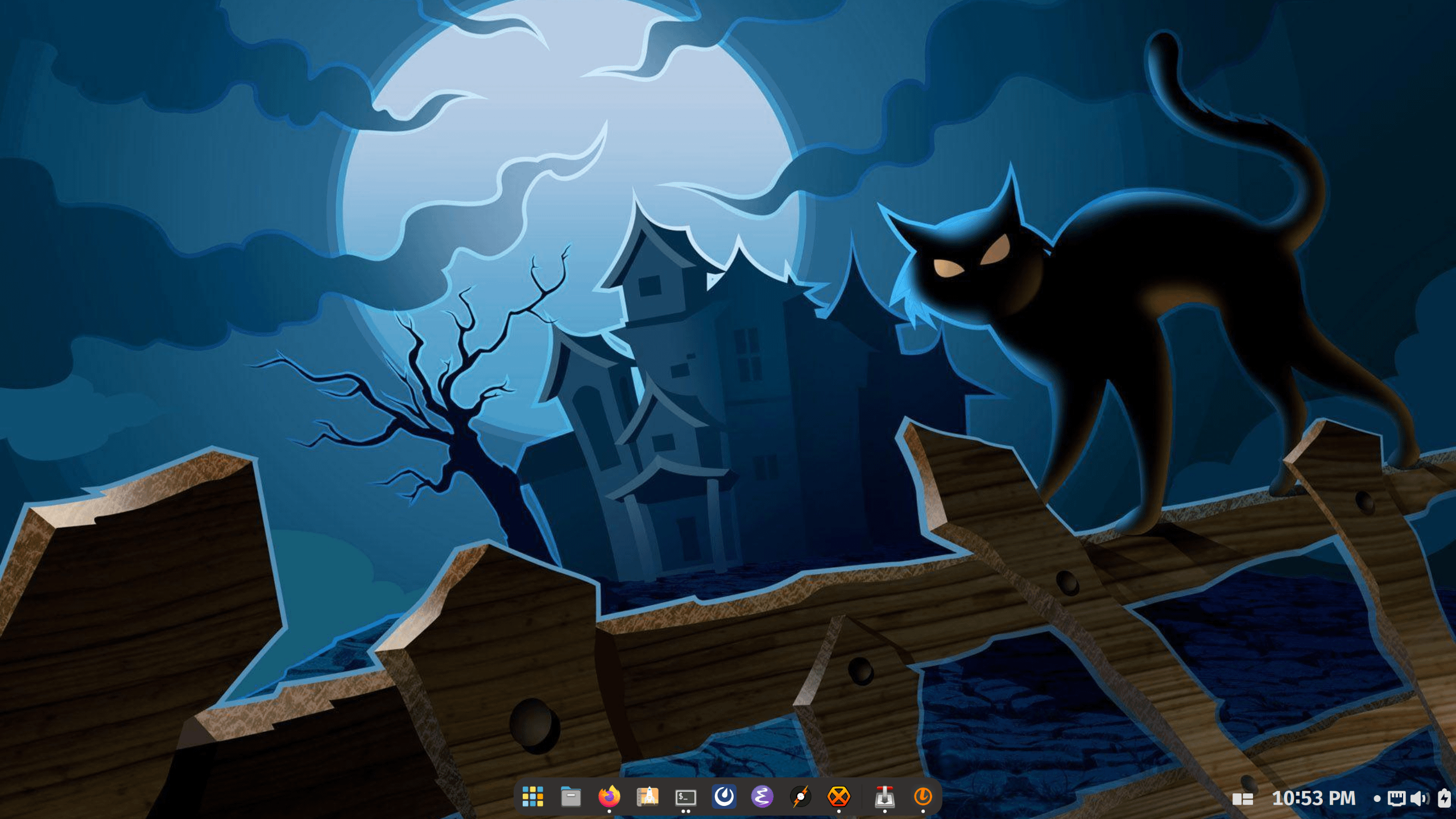 My Custom Pop OS Halloween Desktop, R Pop_os