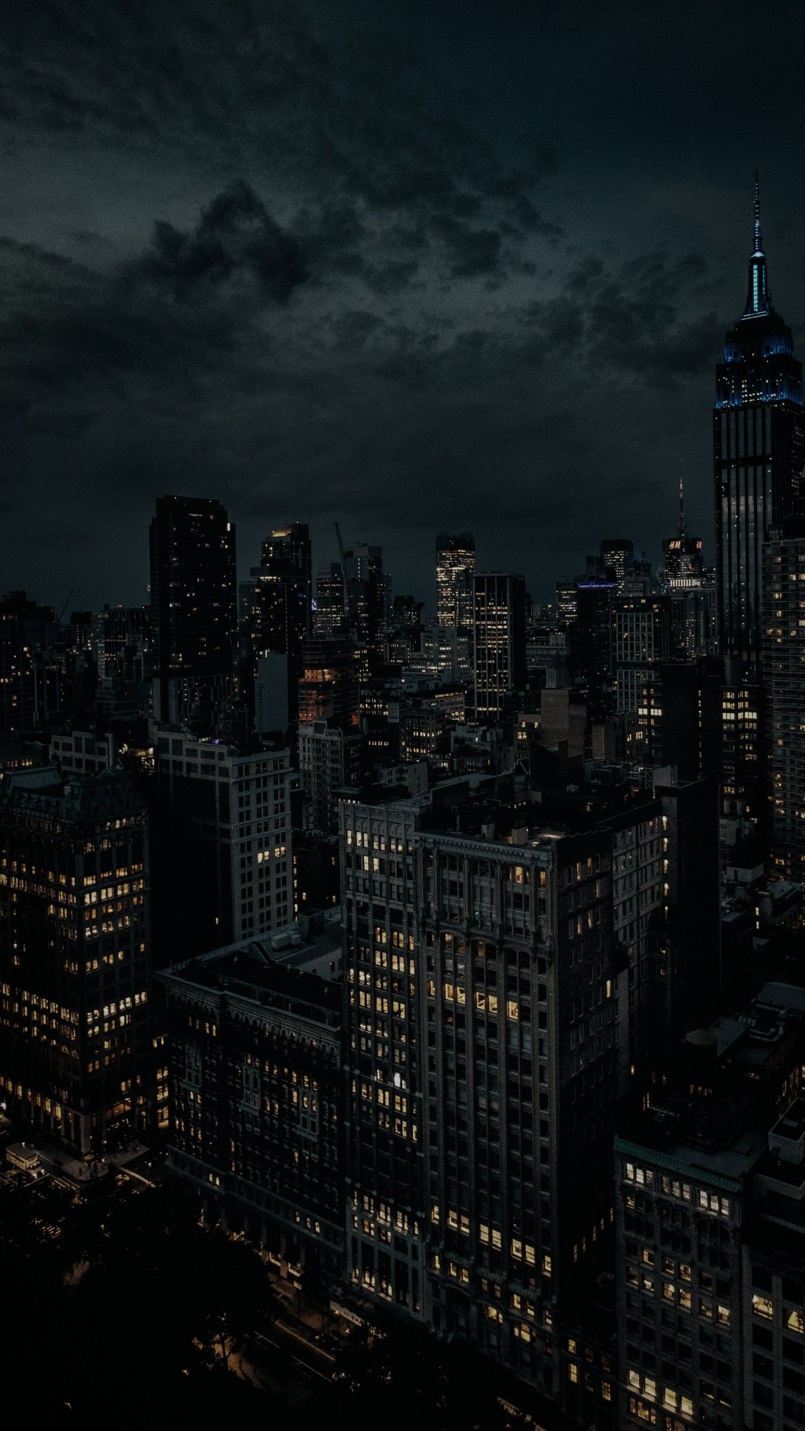 Dark night city lighte and buildings wallpaper. City wallpaper, City aesthetic, Dark aesthetic
