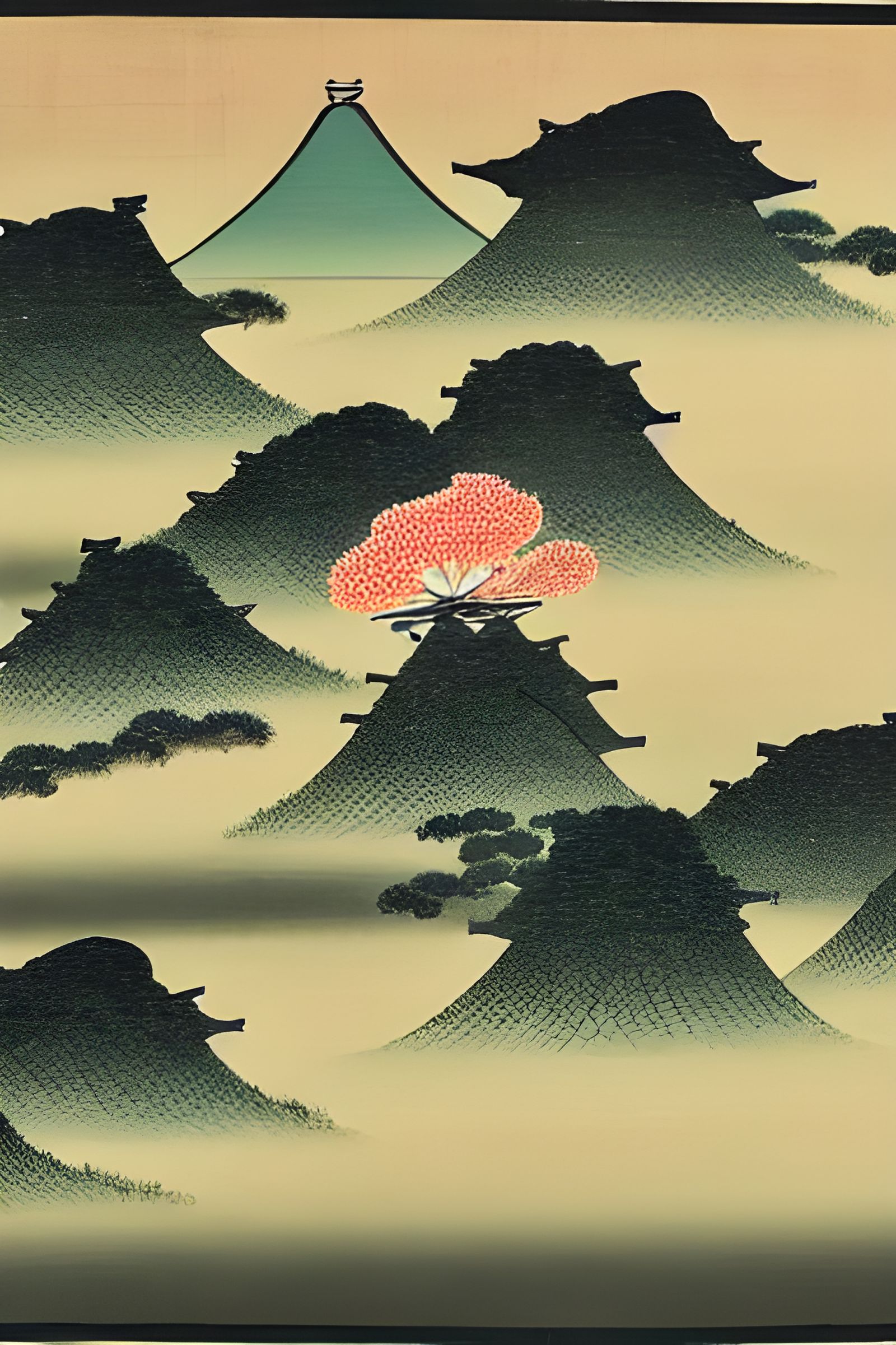 Japanese Landscape Watanabe Seitei Style