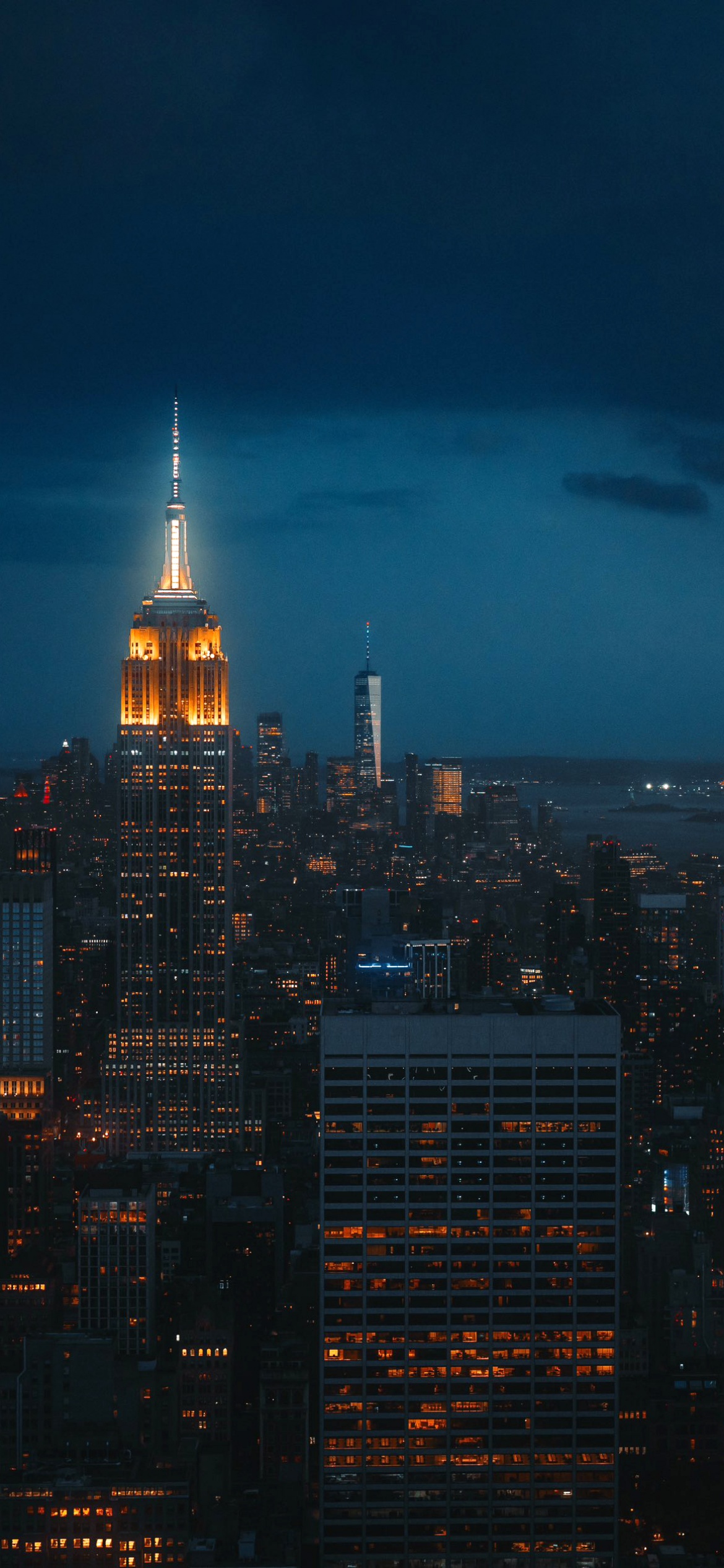 New York City Skyline at Night Aesthetic 4K Wallpaper