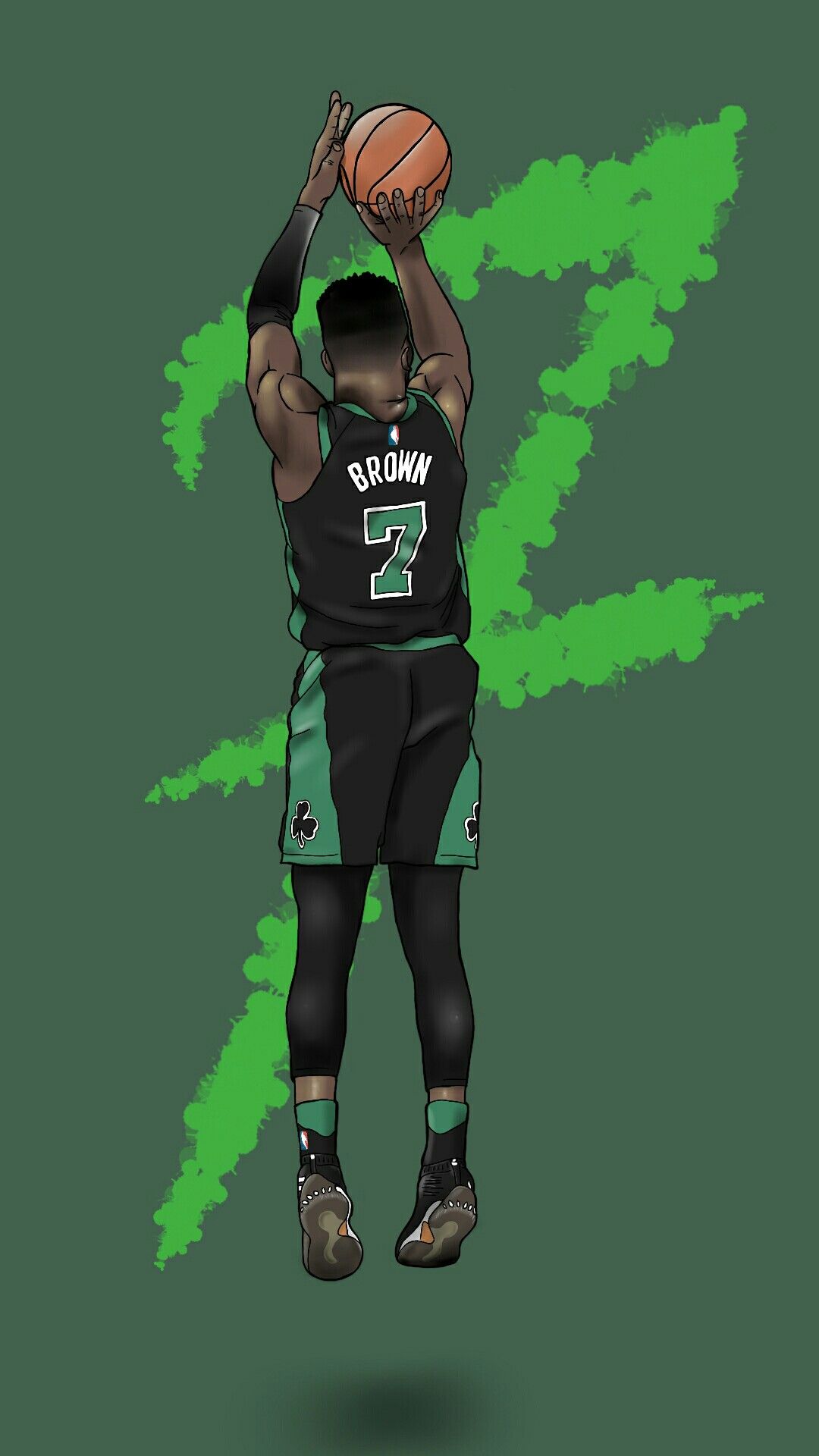 Jaylen Brown from Boston Celtics Phone Wallpaper by Socent, visit the Instagram. Boston celtics wallpaper, Celtics basketball, Boston celtics