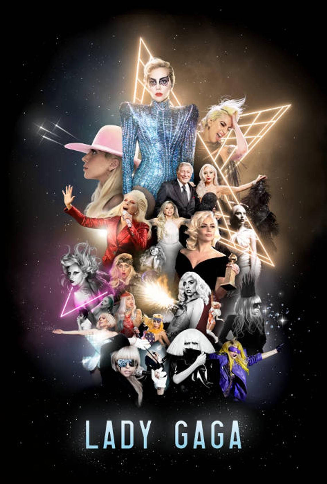 Download Lady Gaga Eras Collage Wallpaper