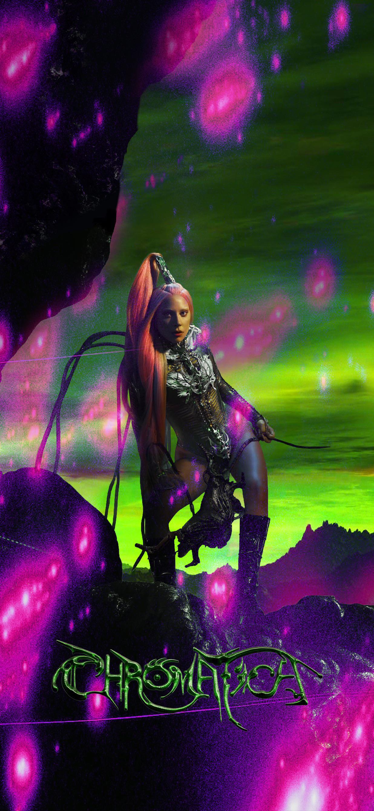 Pls enjoy this wallpaper I made for a Chromatica rave this weekend