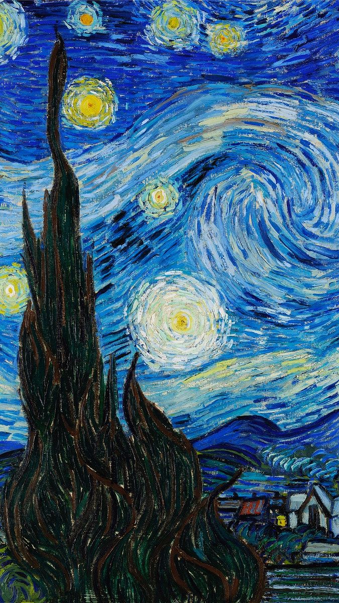 Van Gogh iPhone wallpaper, The Starry Night HD background. free image by rawpixel.com / nap. Noite estrelada van gogh, Arte van gogh, Pôsteres art deco