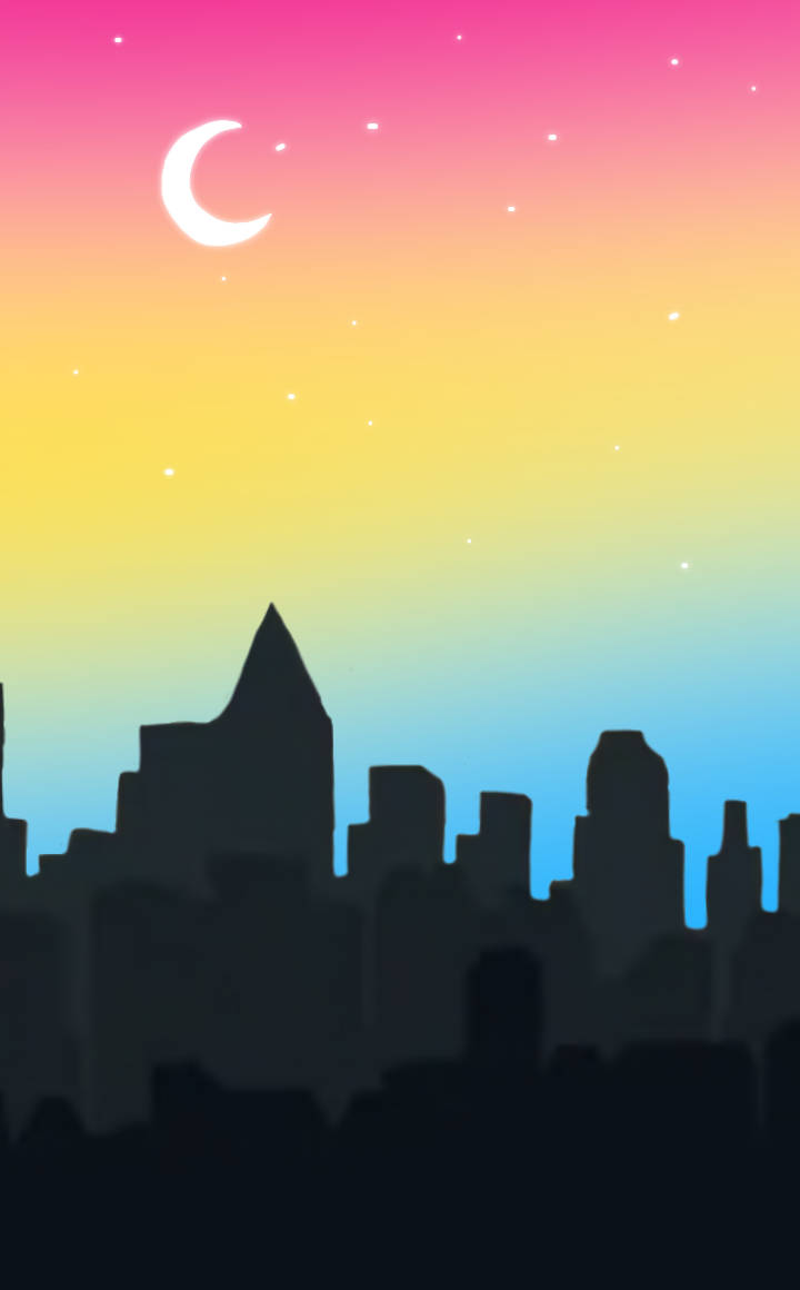 Download Pansexual City And Night Sky Art Wallpaper