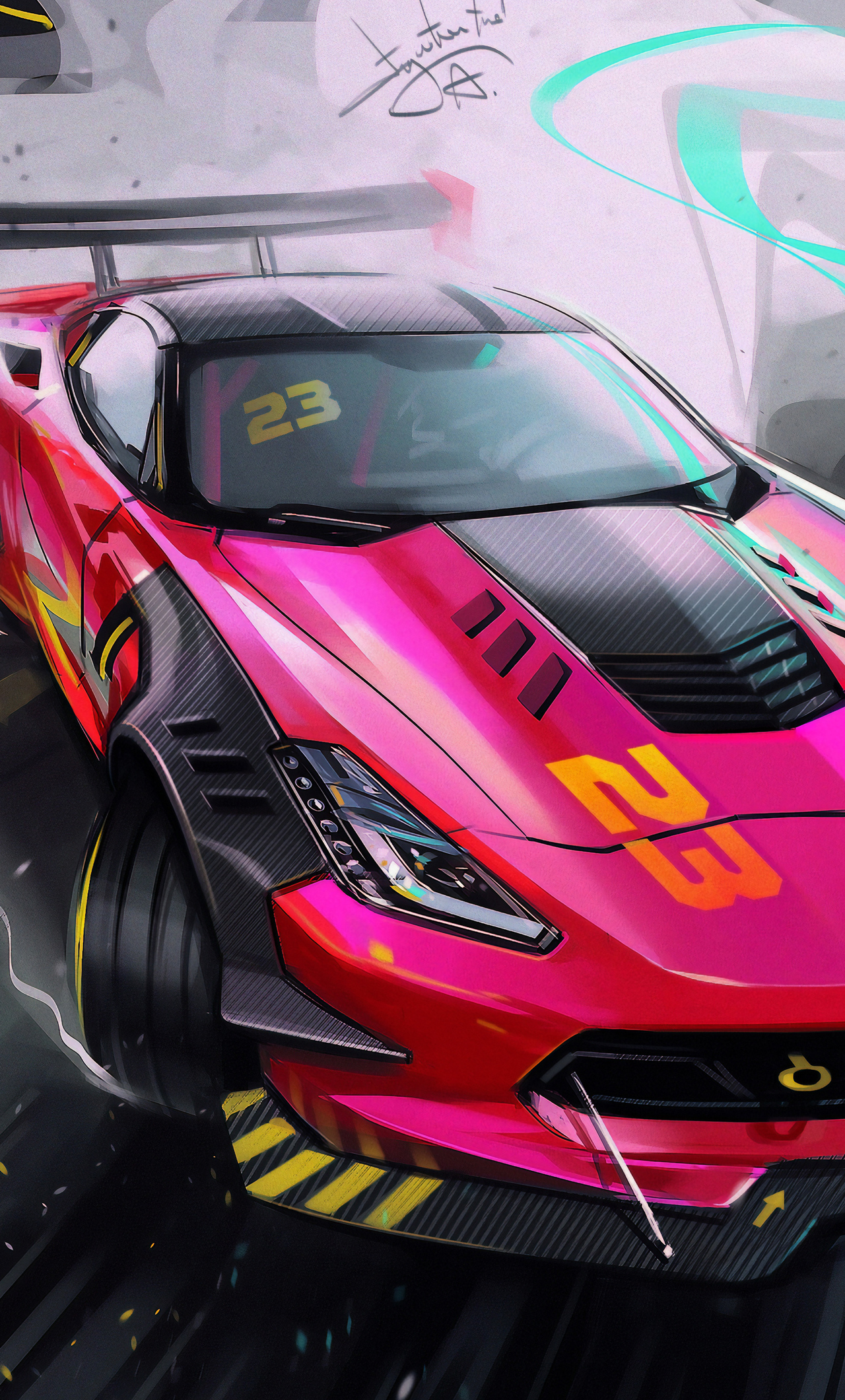 Drifting Car Digital Art 4k iPhone HD 4k Wallpaper, Image, Background, Photo and Picture