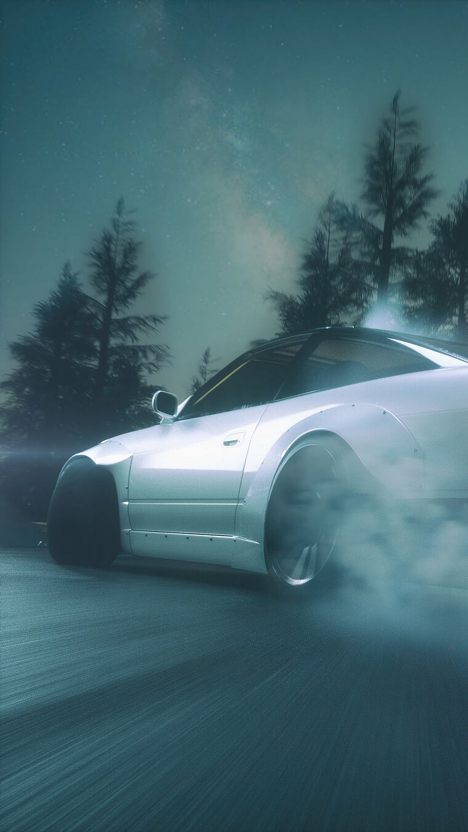 Download wallpaper 938x1668 car, white