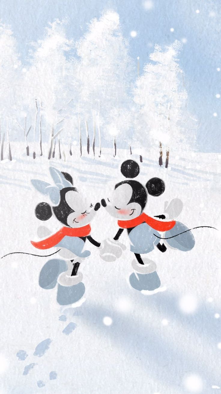 Mickey & Minnie skating. Christmas phone wallpaper, Disney wallpaper, Christmas wallpaper background