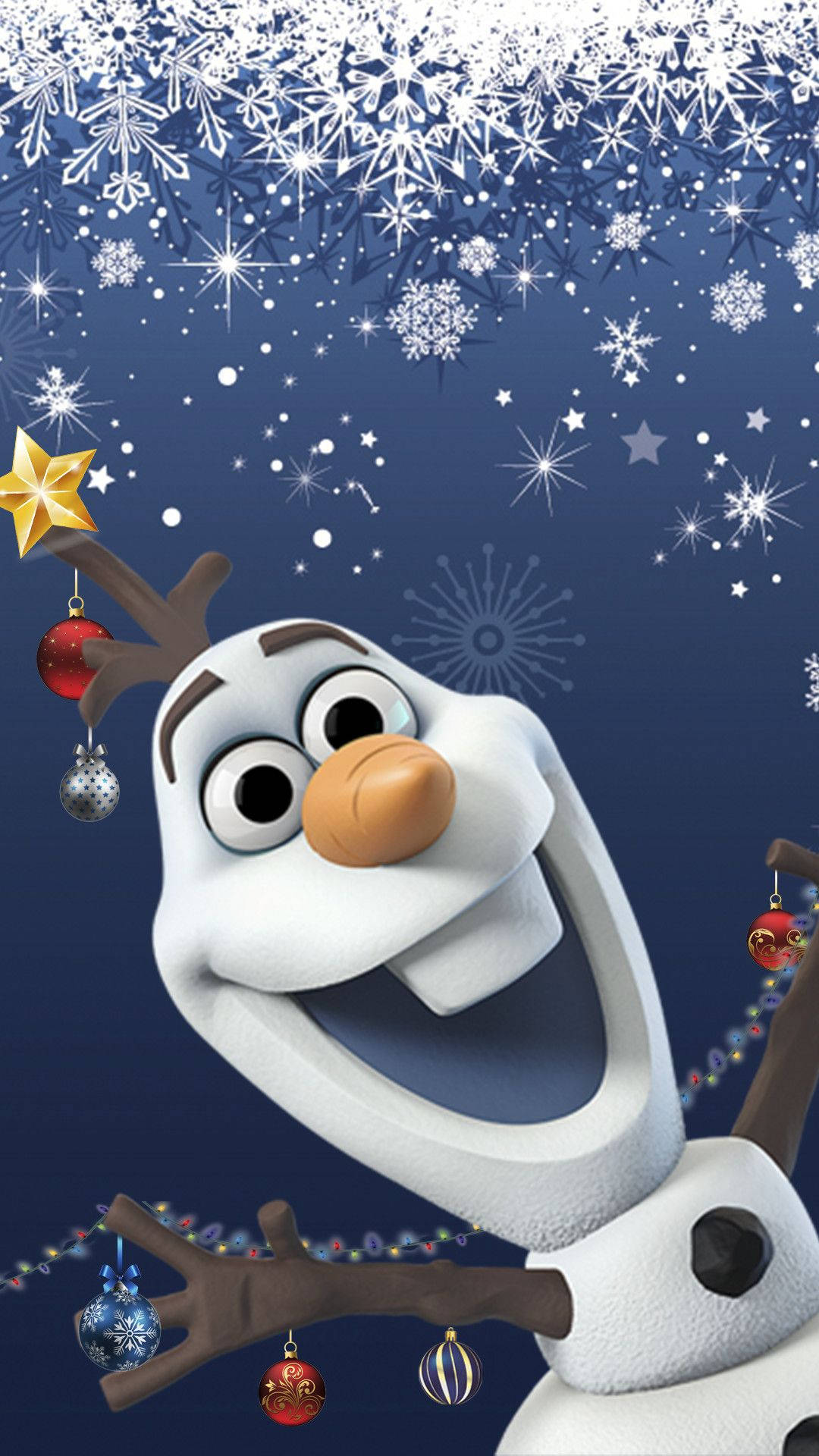 Download Disney Christmas iPhone Funny Olaf Wallpaper
