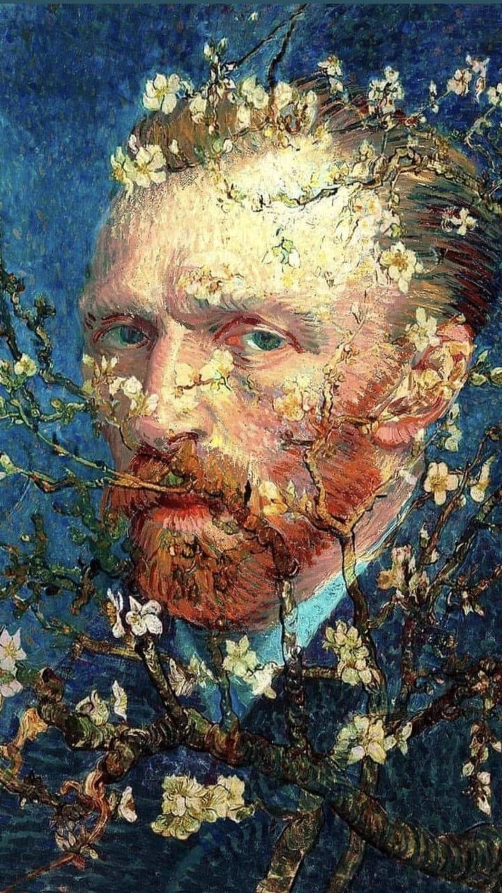 Download Vincent Van Gogh Floral Face Wallpaper