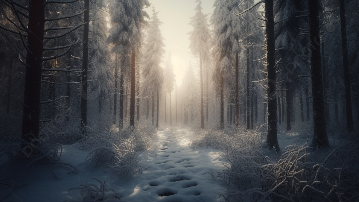 Snow Forest Morning Background, Snow, Forest, Early Morning Background Image And Wallpaper for Free Download