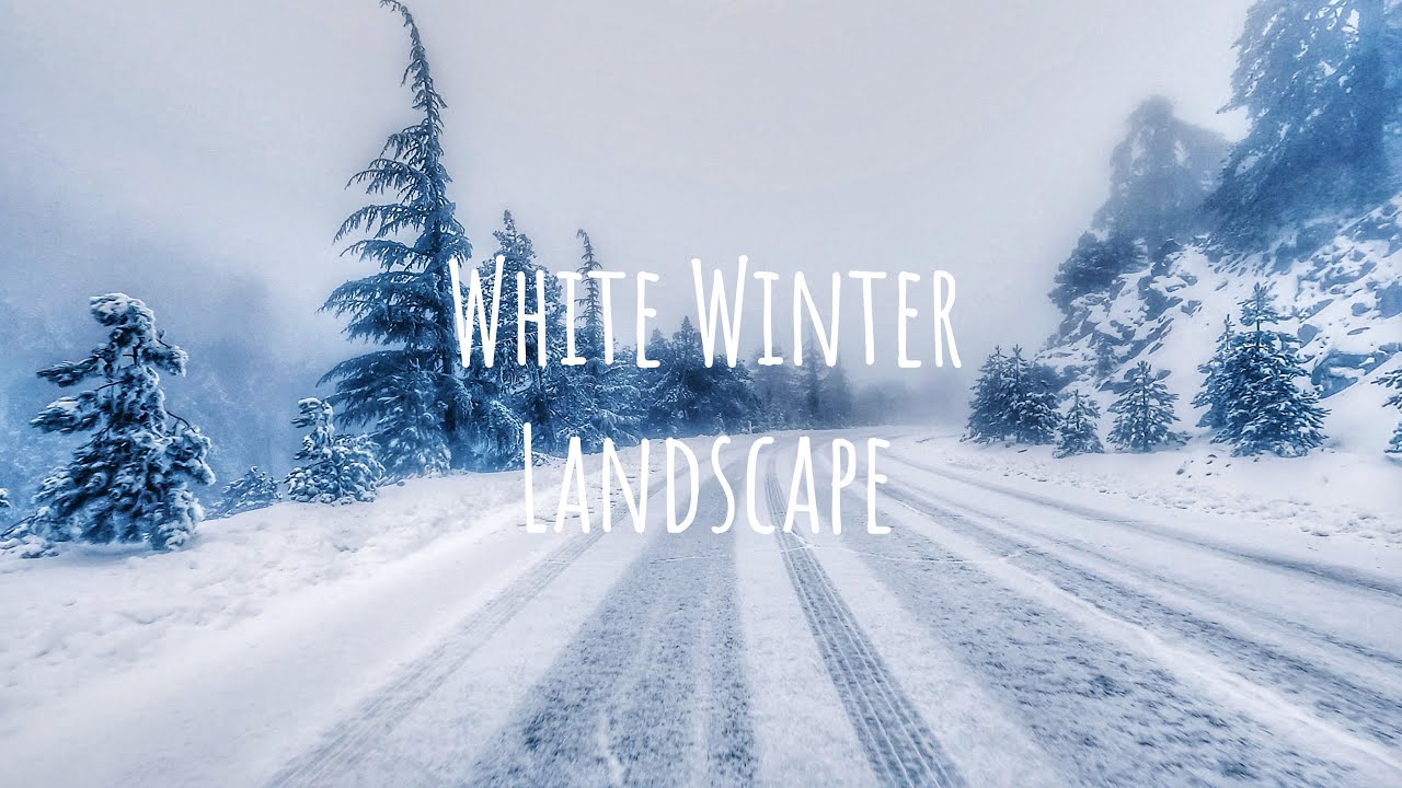 White Winter Landscape Eternal Troodos Mountains Island of Cyprus