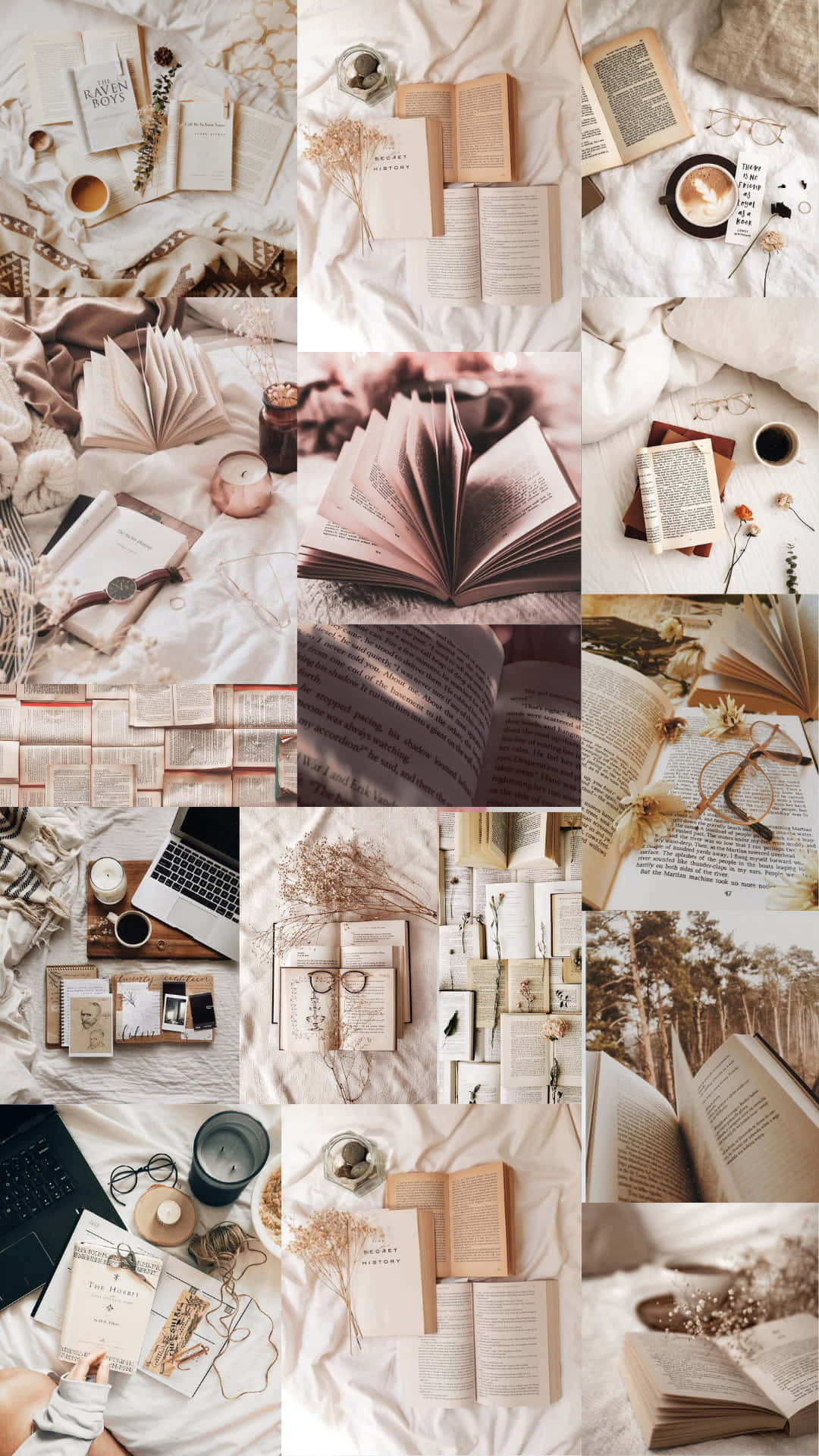 Download Books iPhone Aesthetic Collage Wallpaper