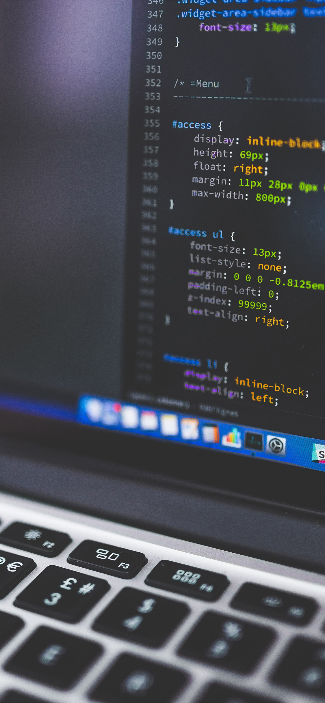 Macbook Bokeh Coding Apple Wallpaper