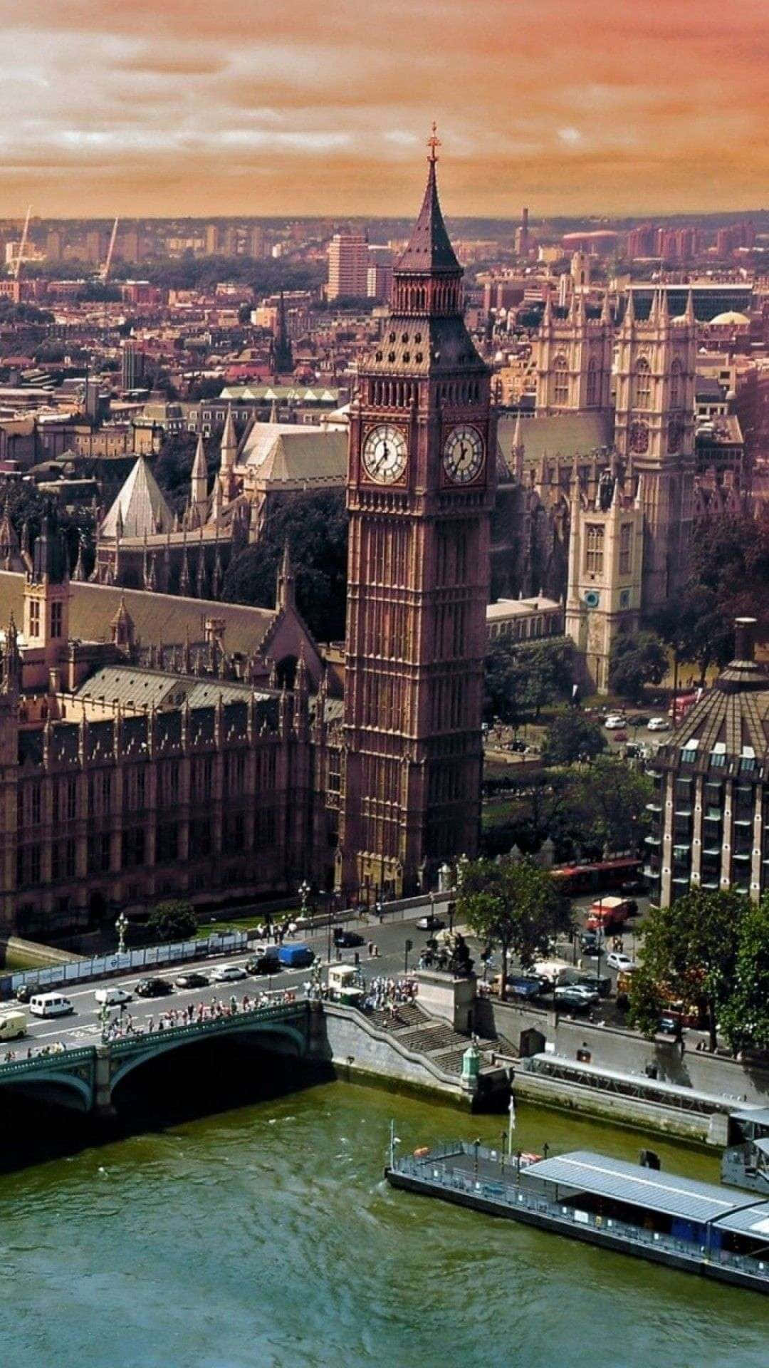 Download Capture the View of London in an iPhone Wallpaper