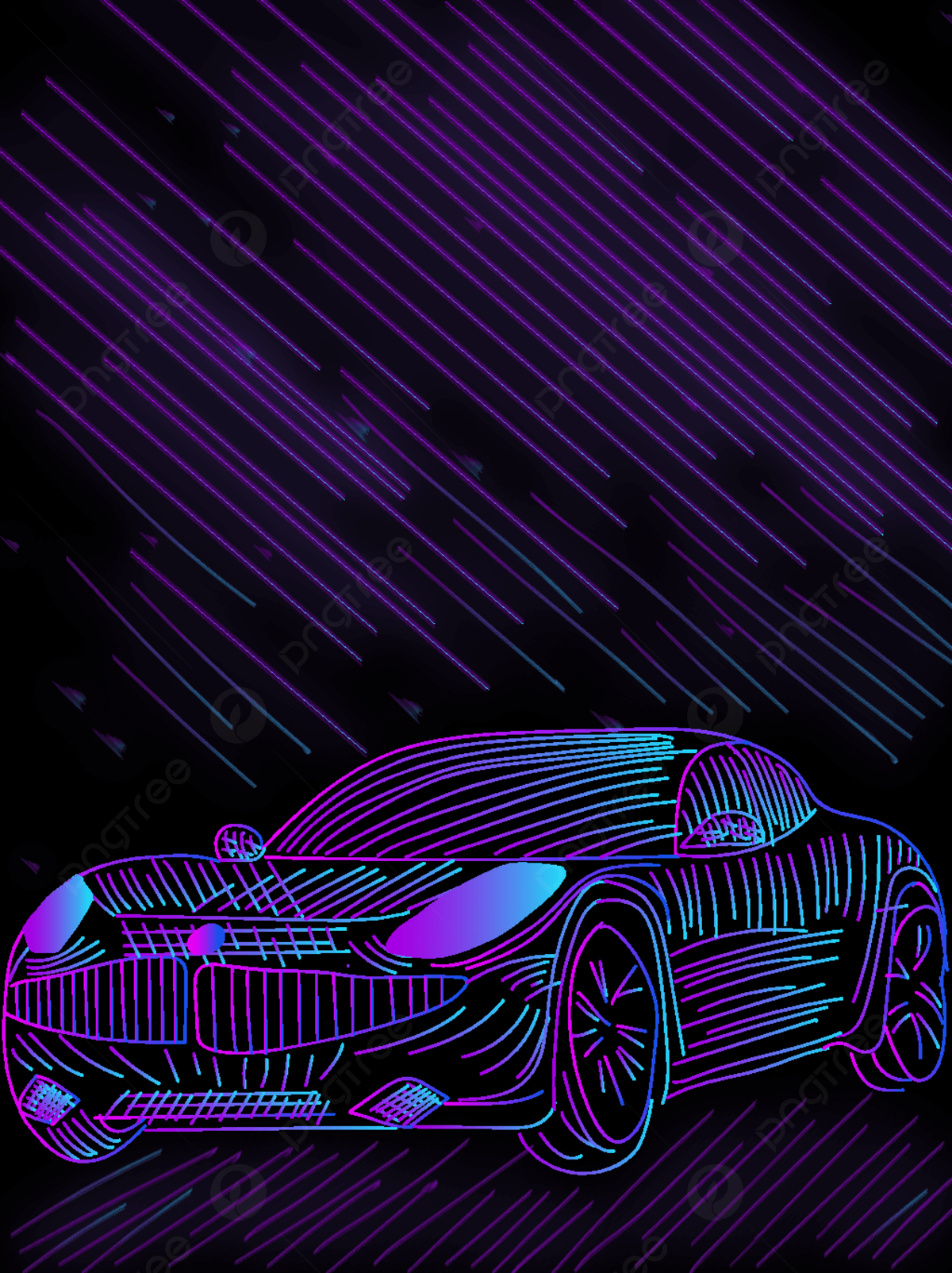 Vector Neon Car Background Wallpaper Image For Free Download