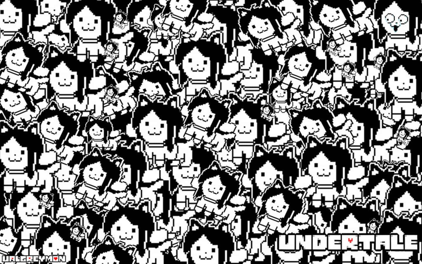 Download A mysterious Temmie from the video game Undertale. Wallpaper