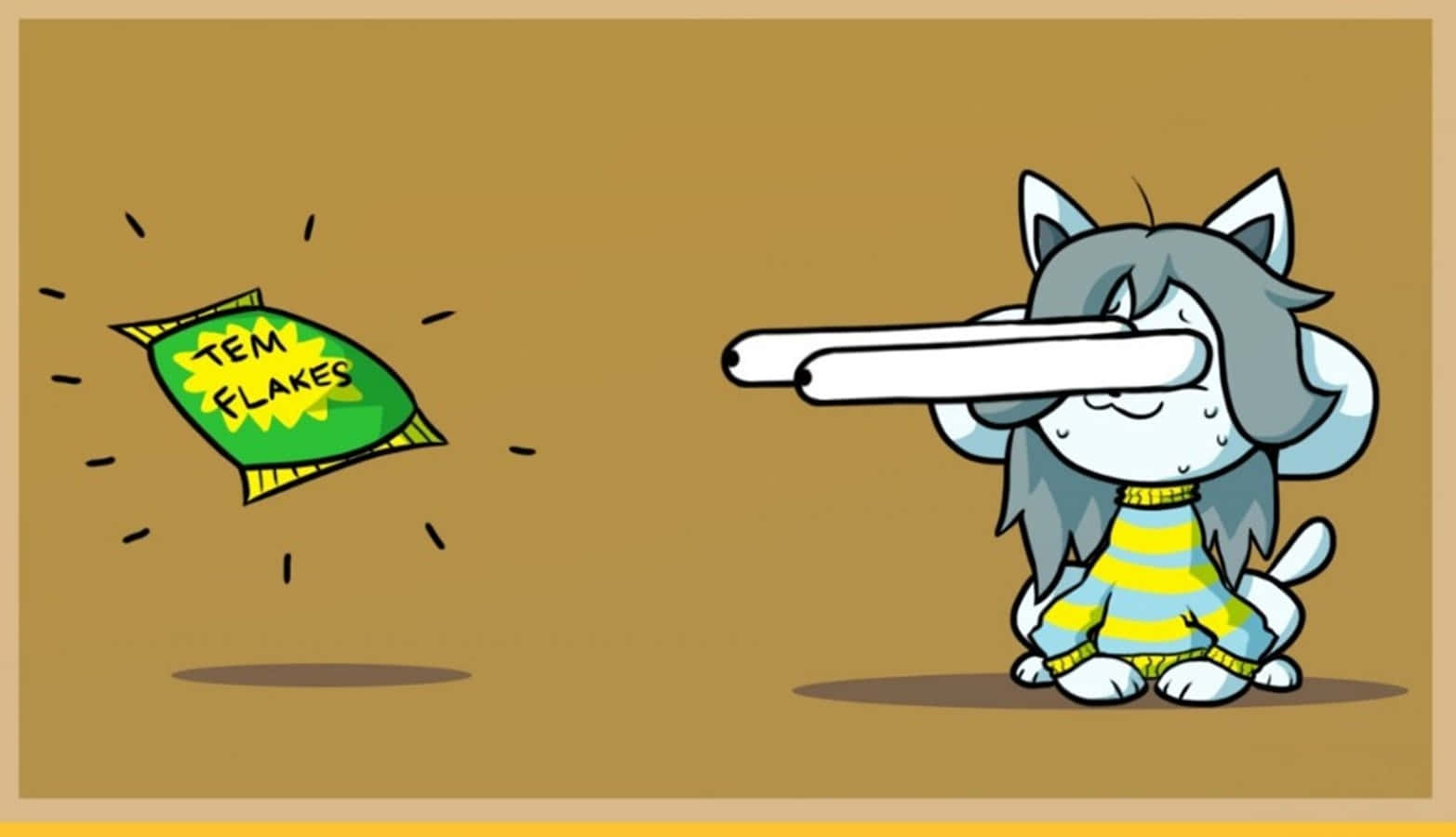 Download Cute and Fuzzy Temmie From Undertale Wallpaper