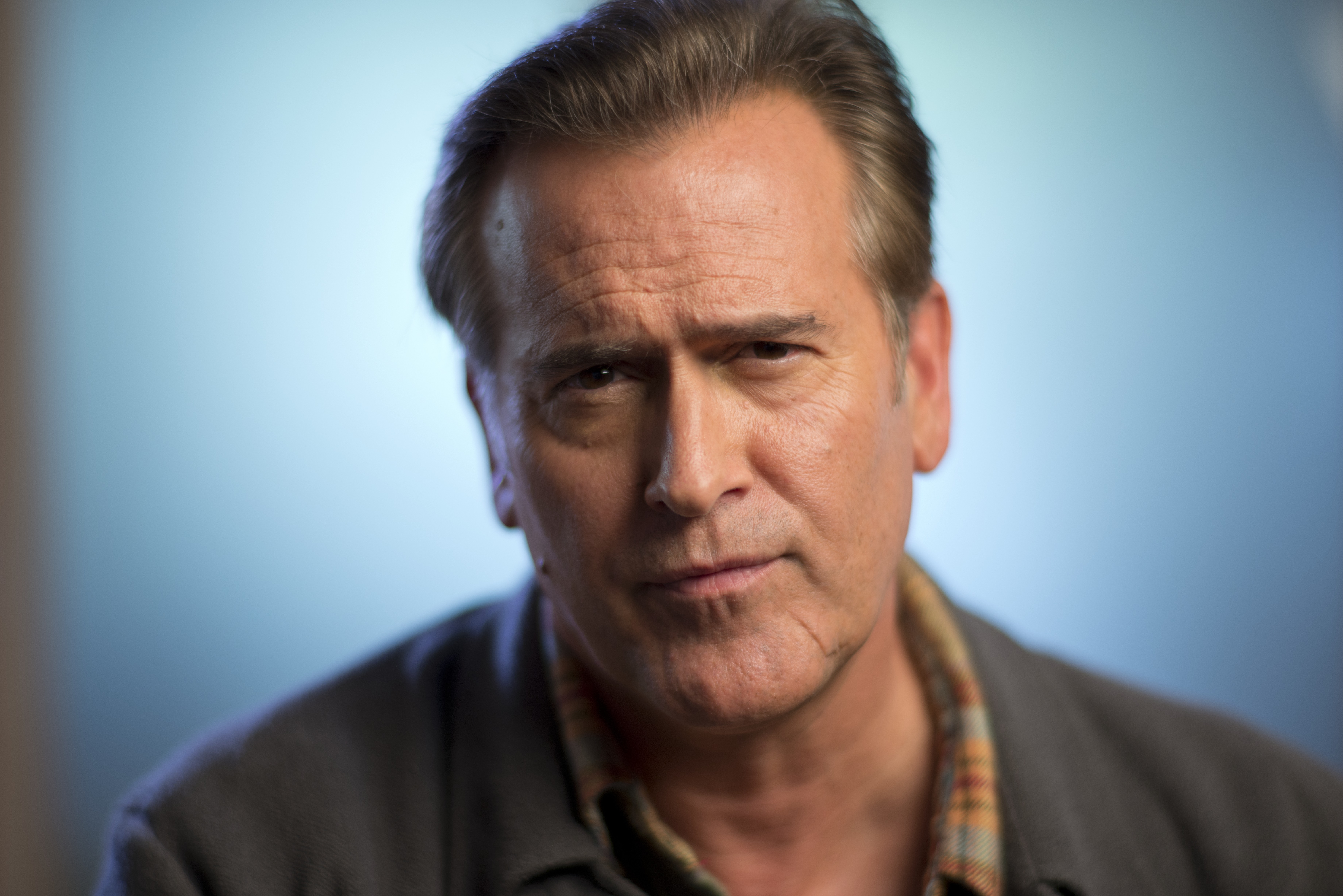 Wallpaper, face, portrait, actor, Person, head, Bruce Campbell, smile, eye, man, male, conversation, facial hair, profession 7360x4912
