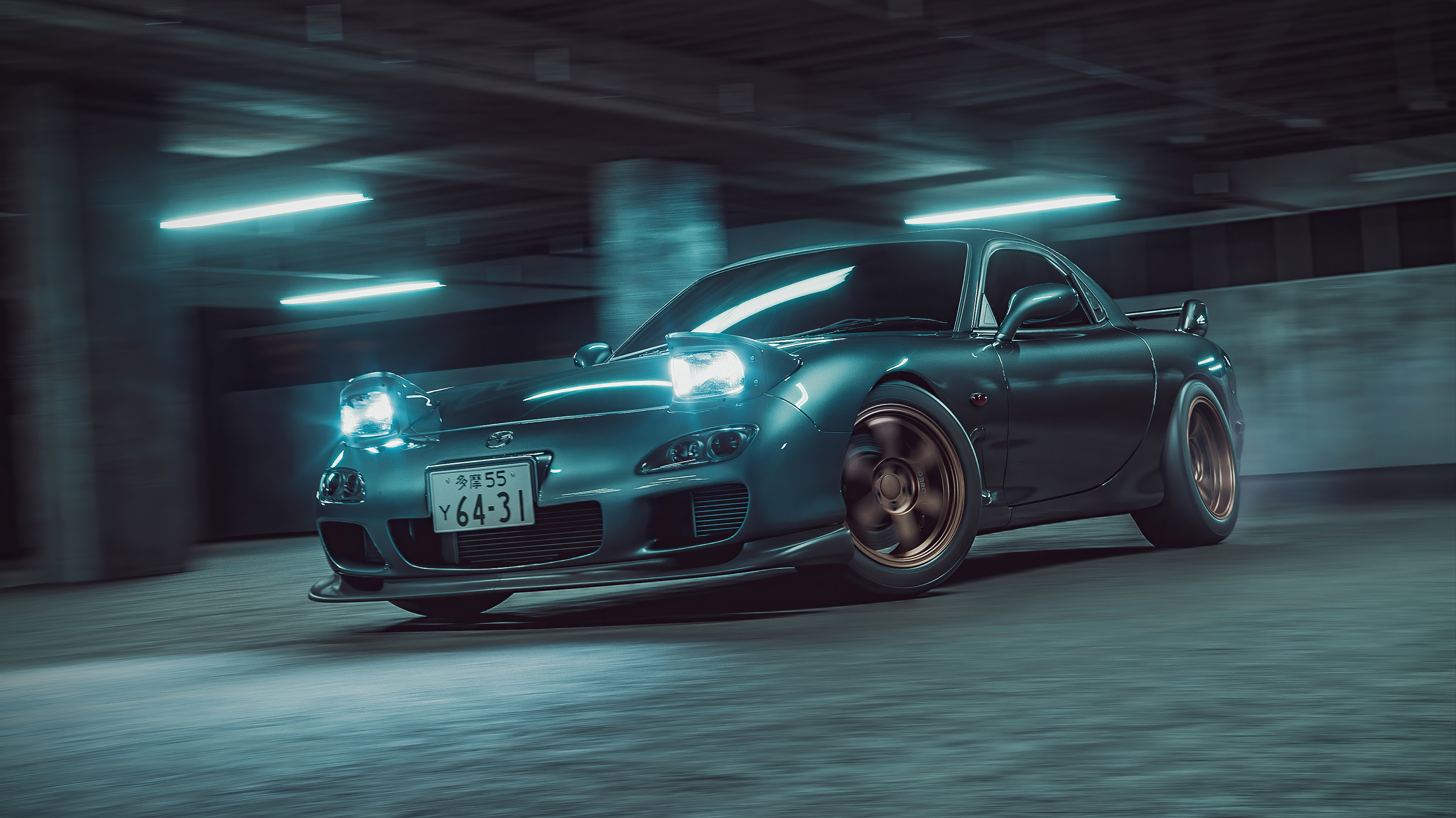 Mazda Rx7 Triple Black 4k, HD Cars, 4k Wallpaper, Image, Background, Photo and Picture