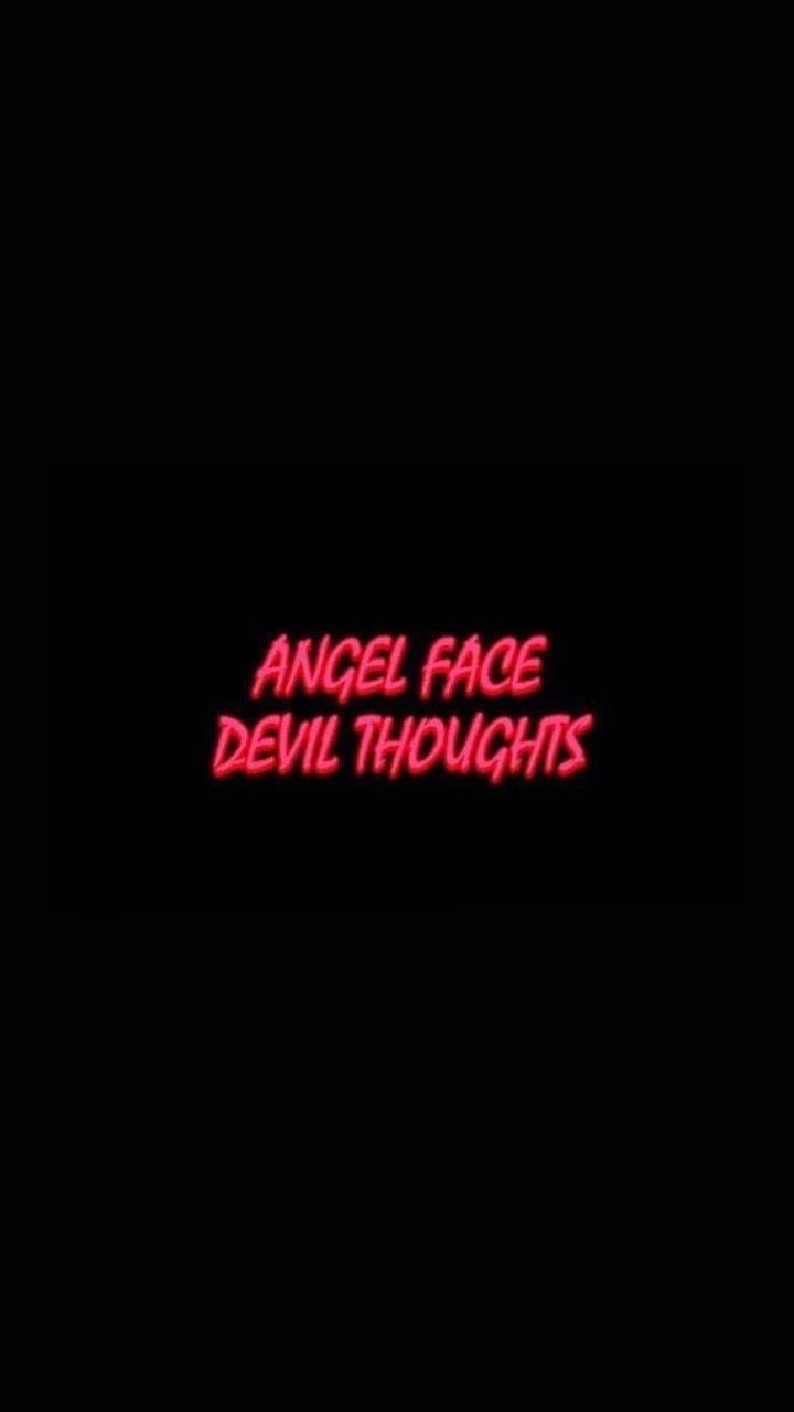 Download Red Baddie Angel And Devil Quote Wallpaper