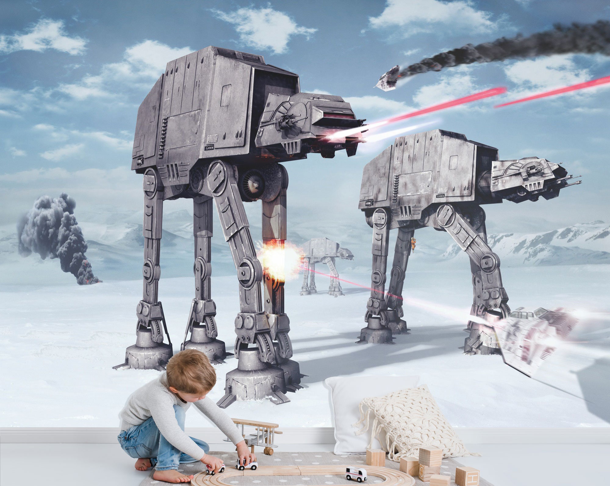 Star Wars Wall Mural AT AT Wallpaper Nursery Decor
