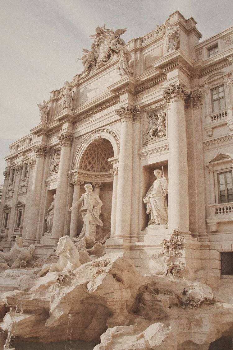 Download Beige Aesthetic Vintage Architecture Wallpaper