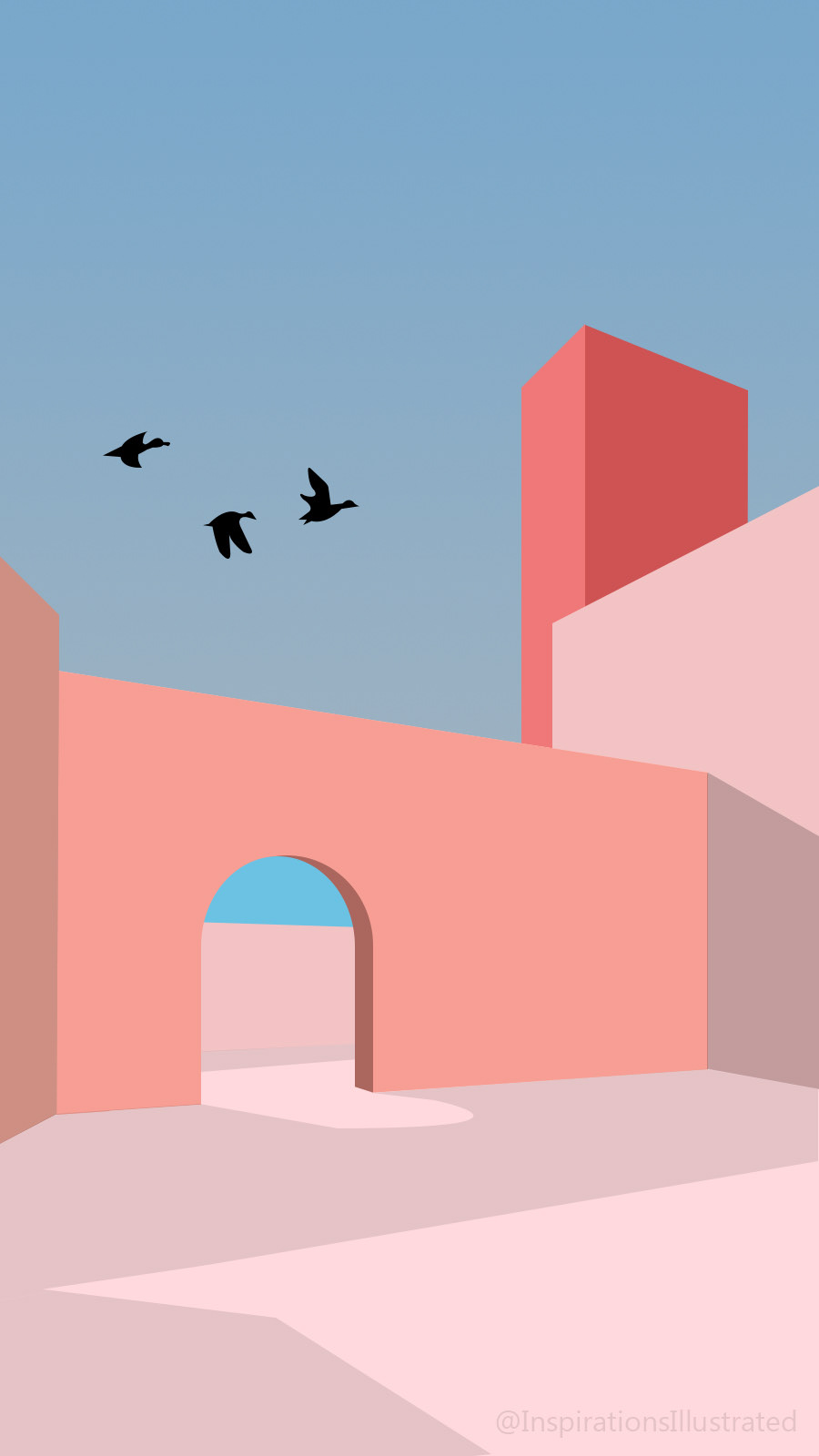 Pastel Architecture Wallpaper