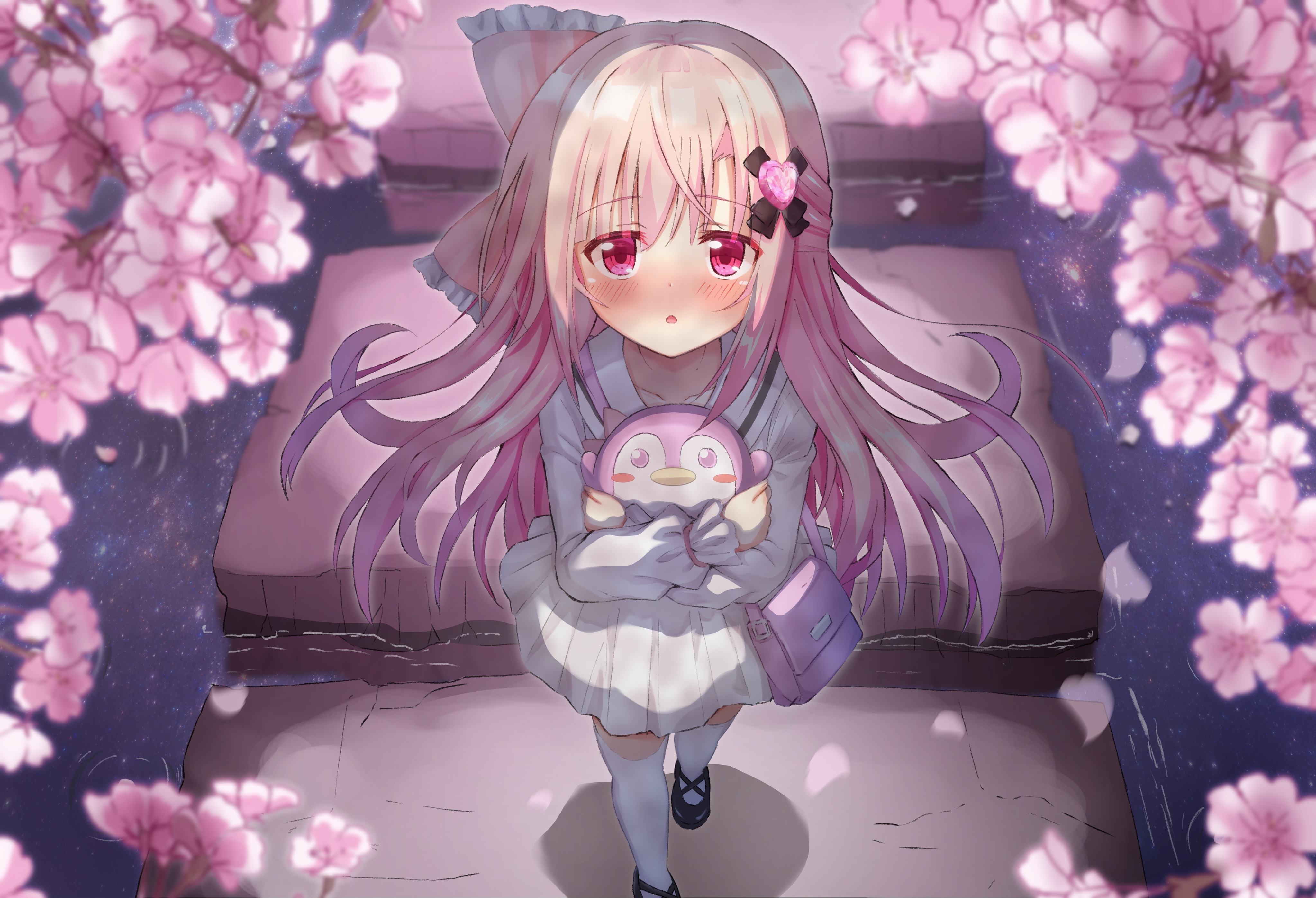 Anime Girl 4k Ultra HD Wallpaper by 夜