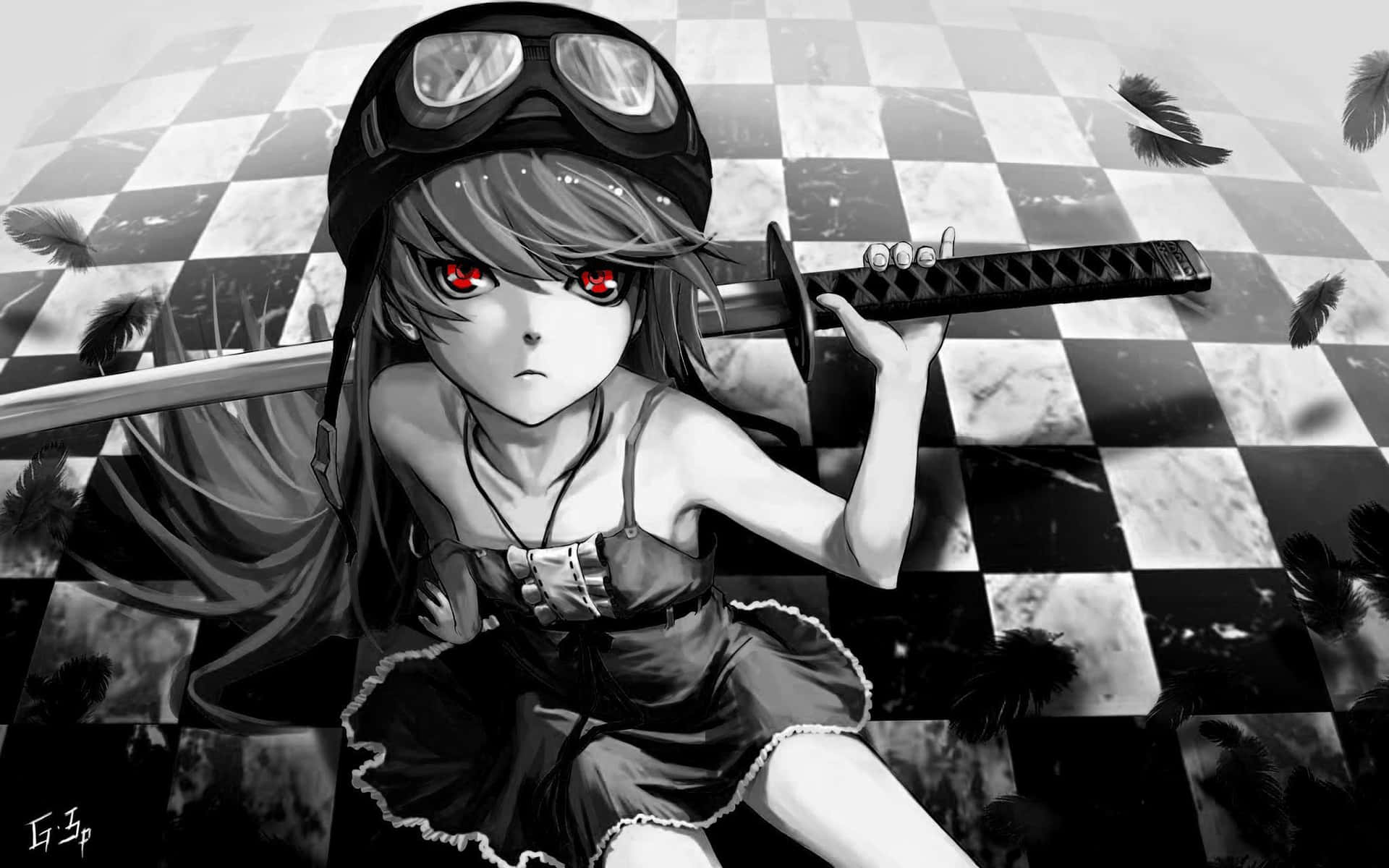 Download Captivating Black and White Anime Scenery