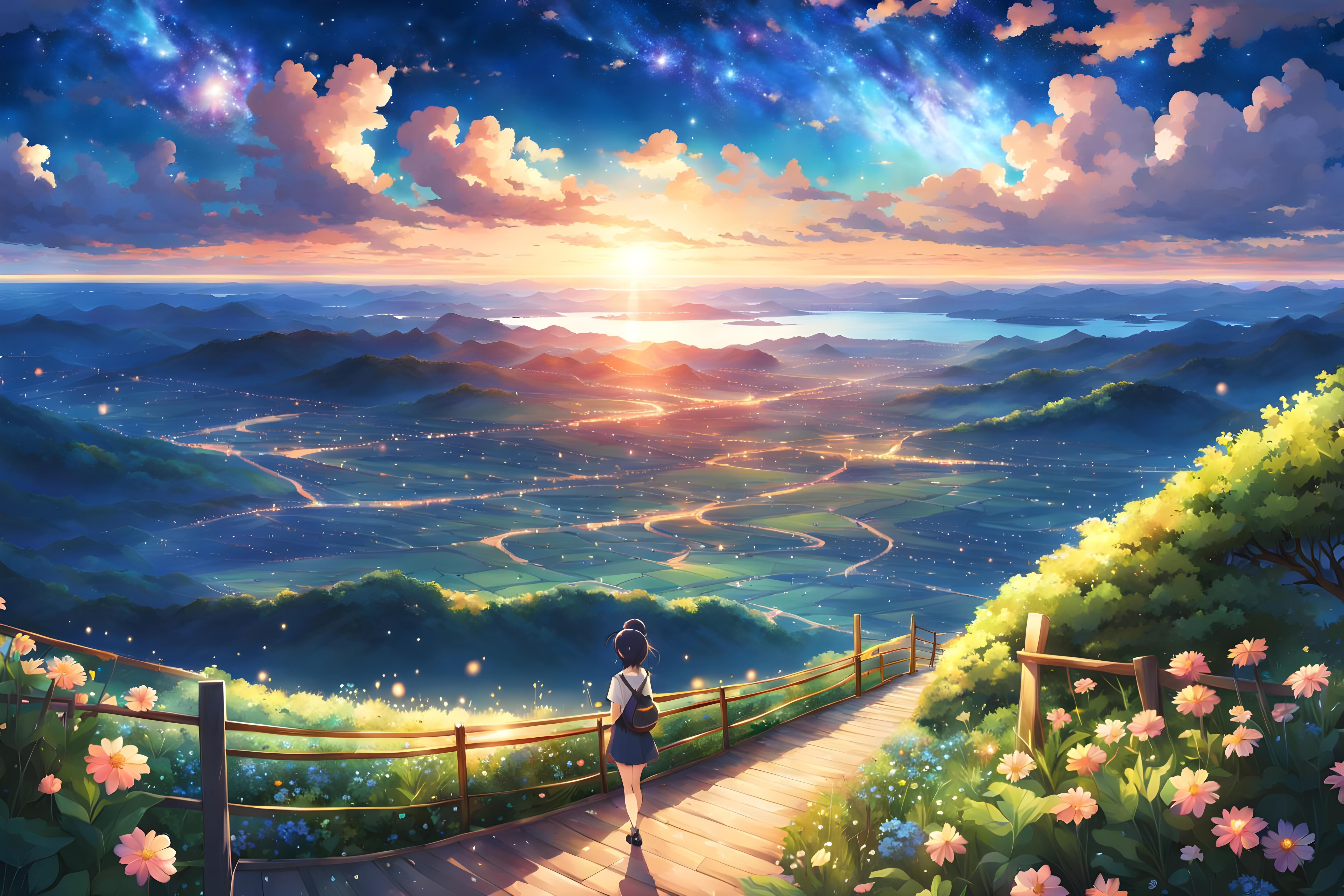 Anime Landscape 4k Ultra HD Wallpaper