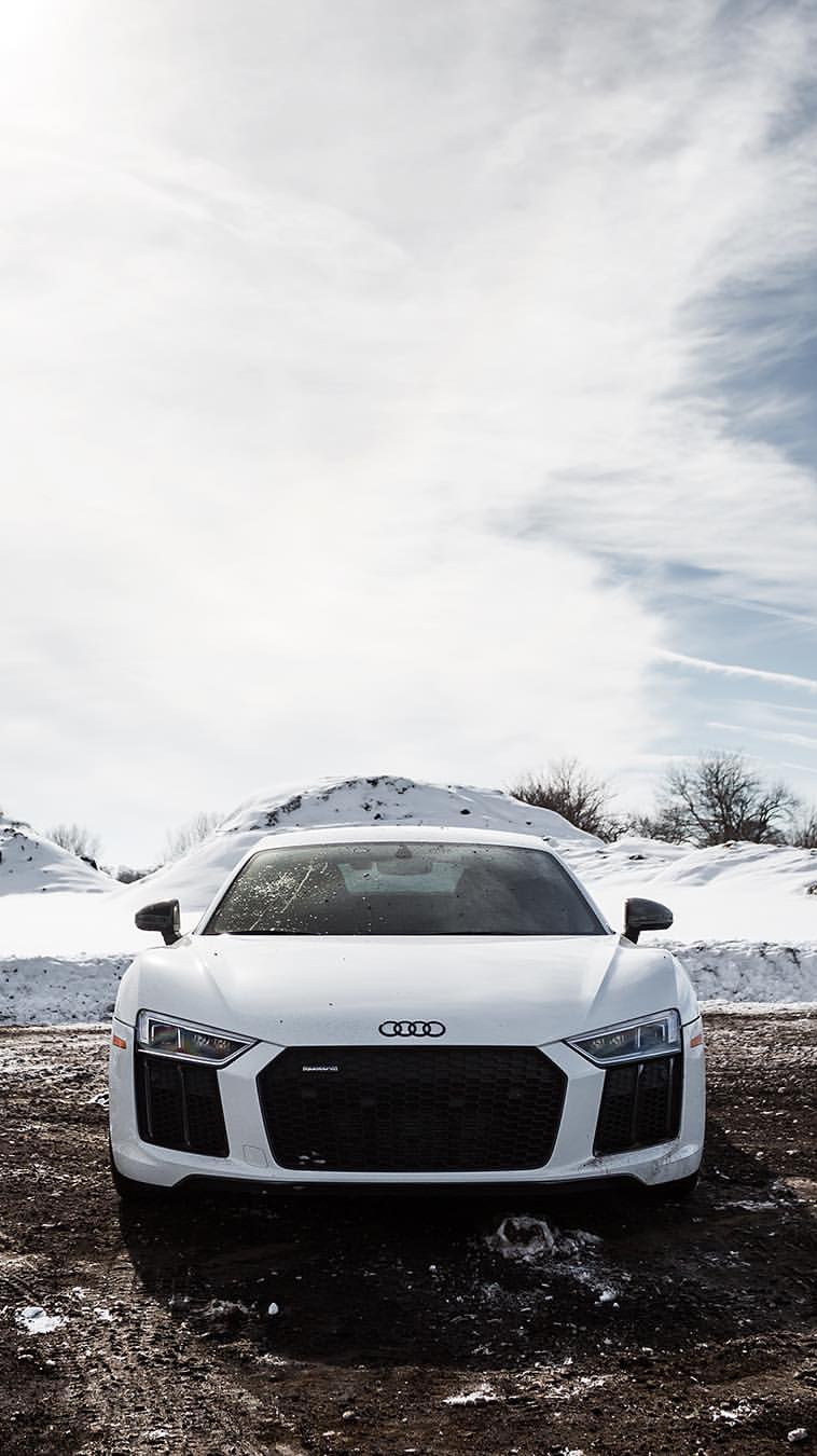 Audi R8 White iPhone Wallpaper