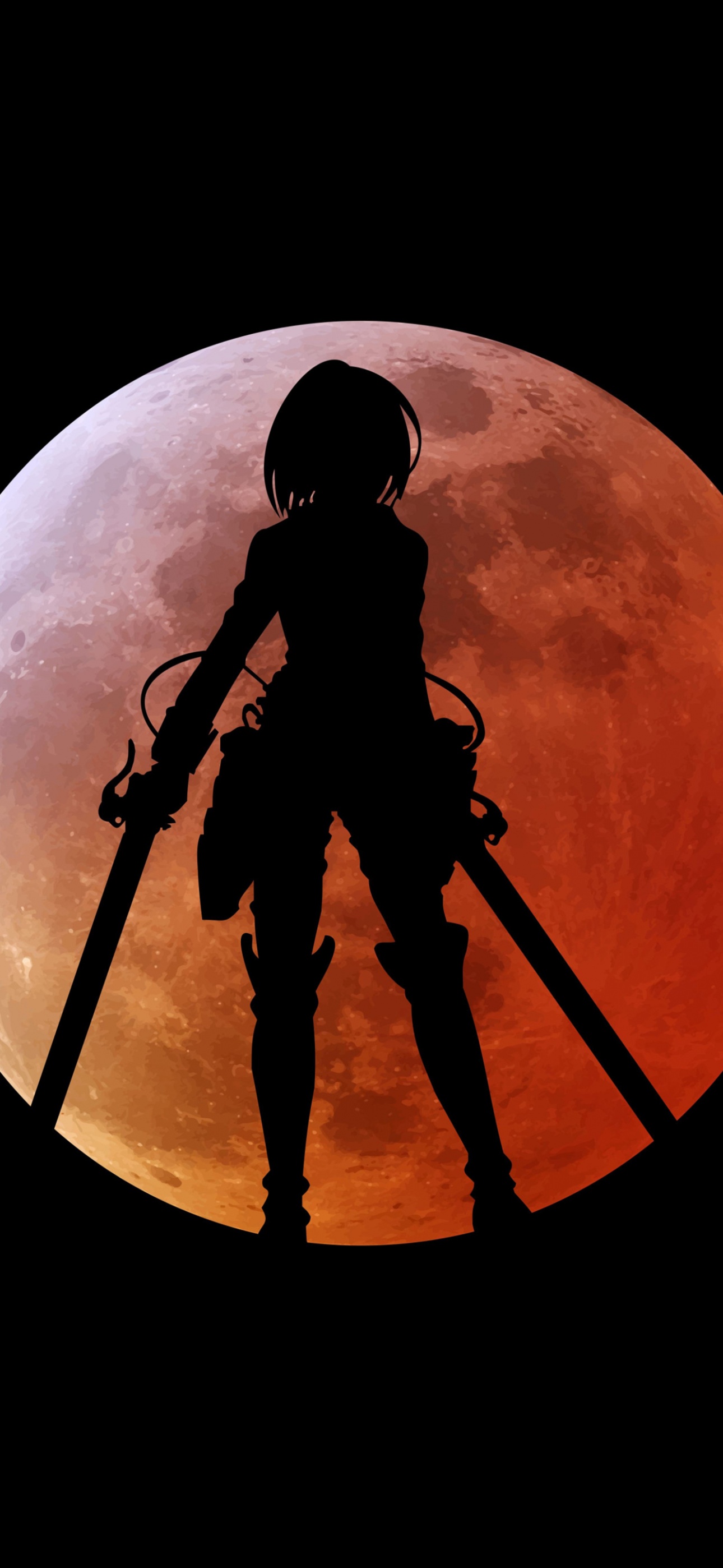 Mikasa Ackerman Wallpaper 4K, Black background, Attack on Titan