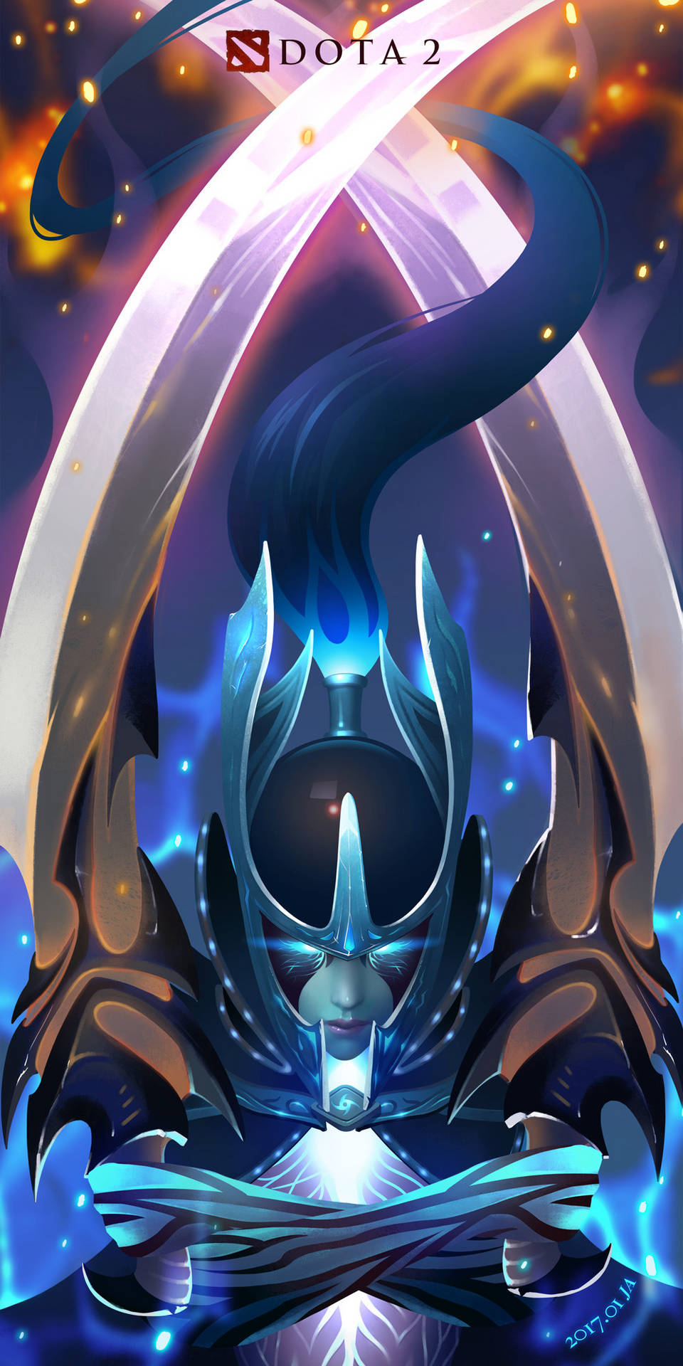 Download Mortred Phantom Assassin Dota 2 iPhone Wallpaper
