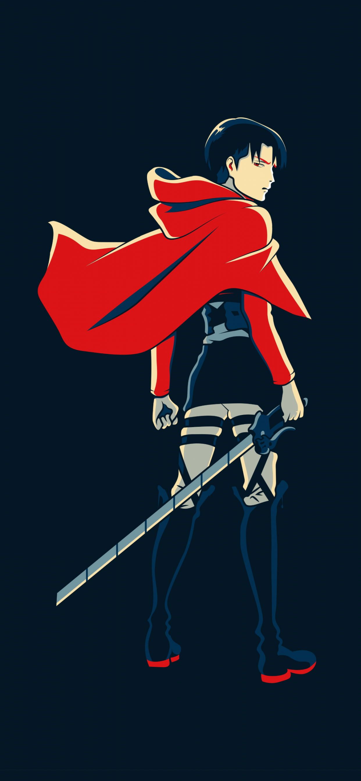 Levi Ackerman Wallpaper 4K, Minimalist, Black background, 5K