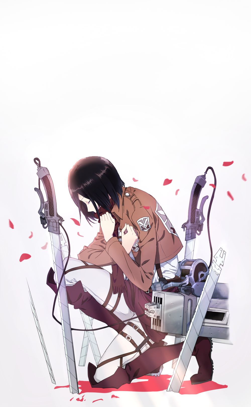 mikasa ackerman (shingeki no kyojin) drawn by aya_(emo)