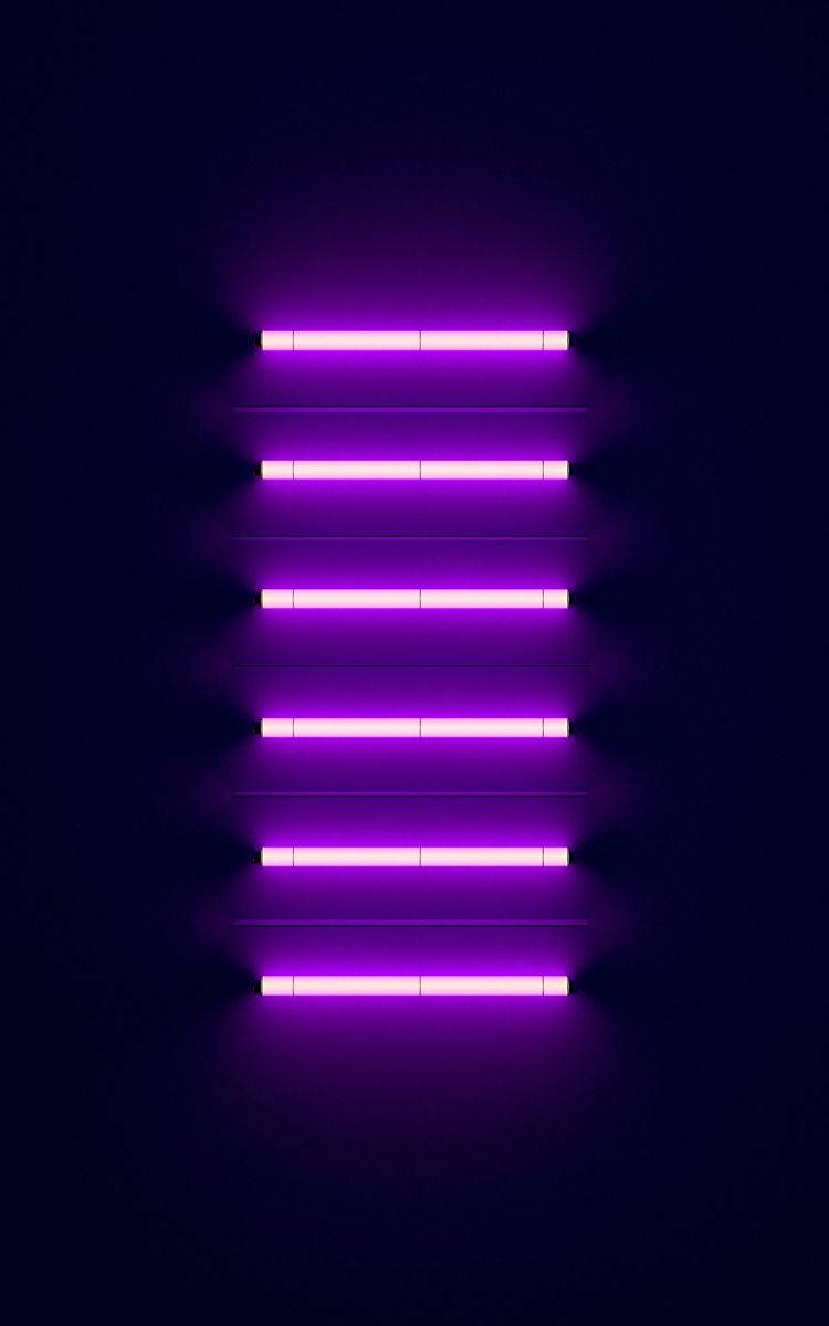 Download Led Lights Neon Purple iPhone Wallpaper