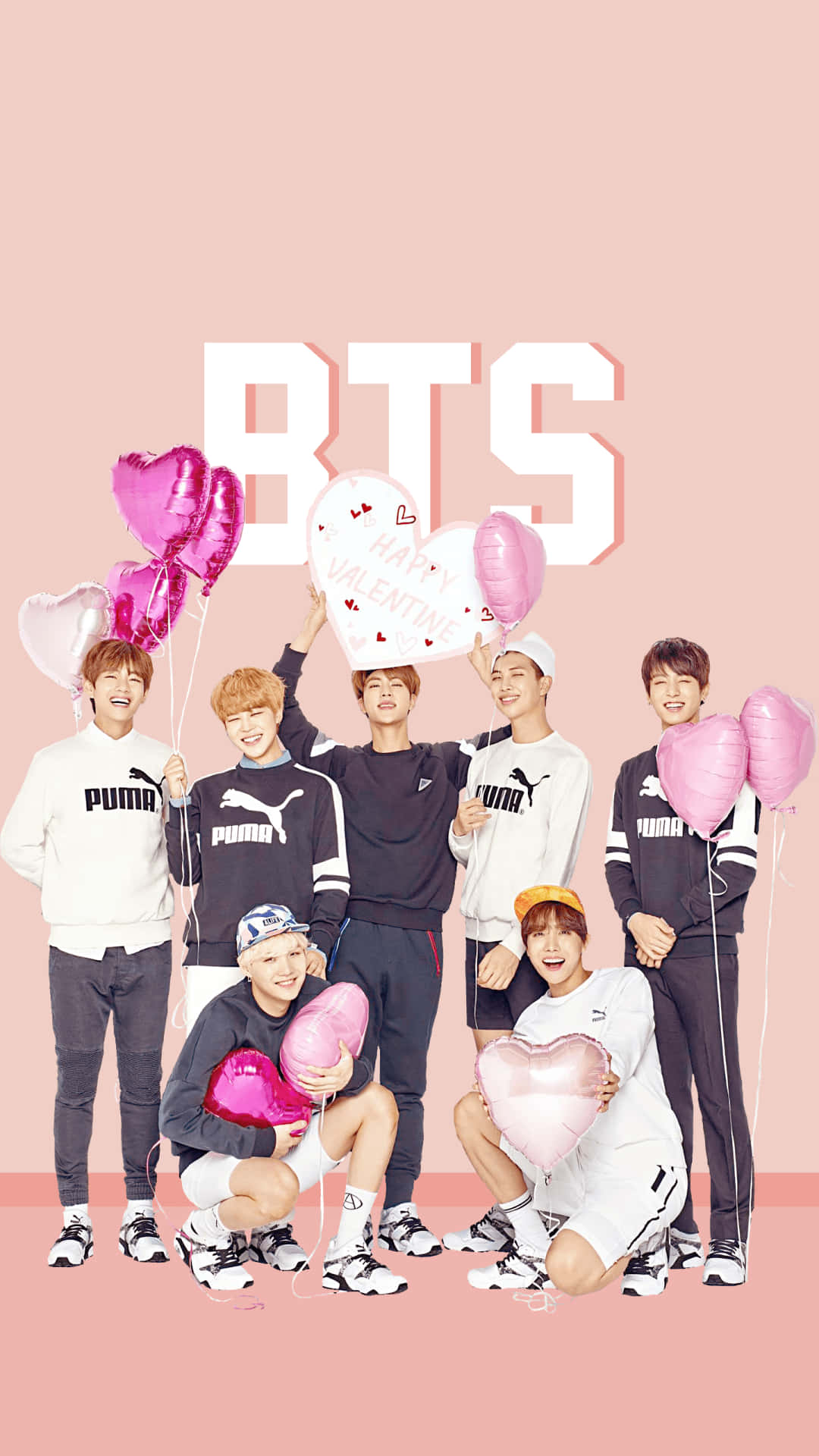 Download Pink BTS iPhone Wallpaper