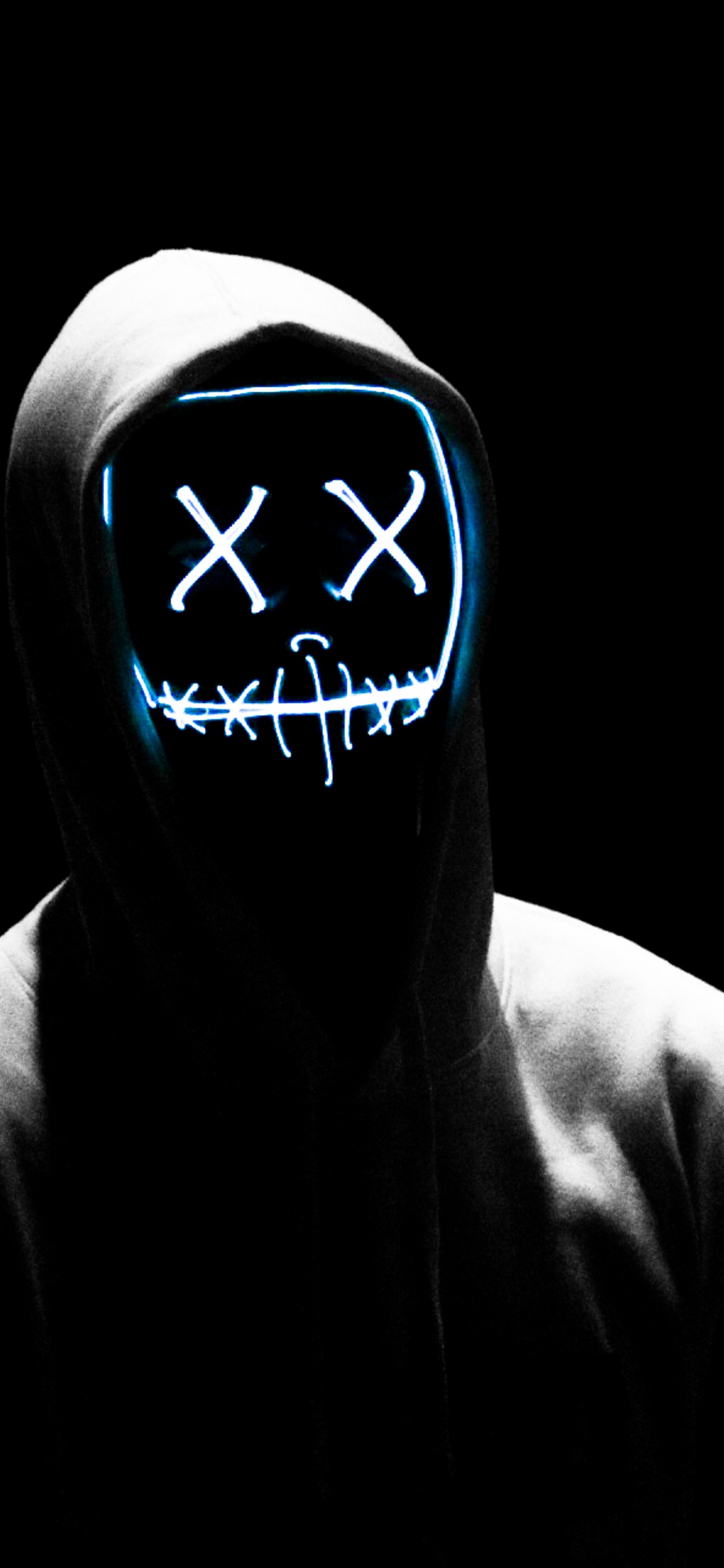 LED mask Wallpaper 4K, AMOLED, Anonymous