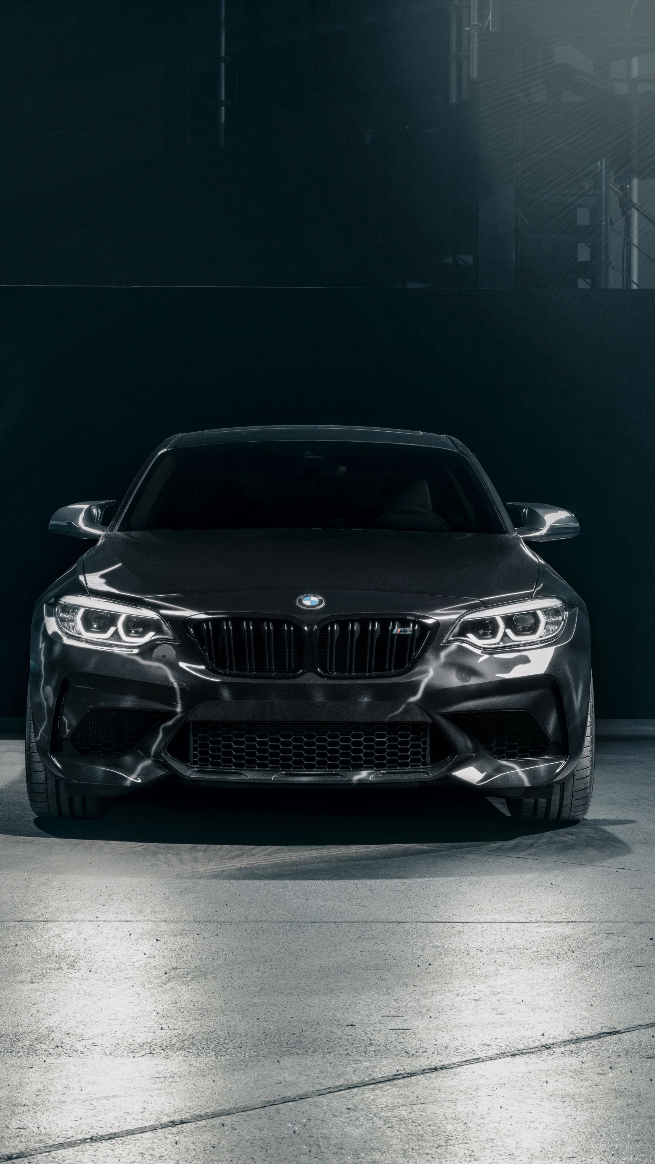 Black, Front View, BMW M2 Wallpaper