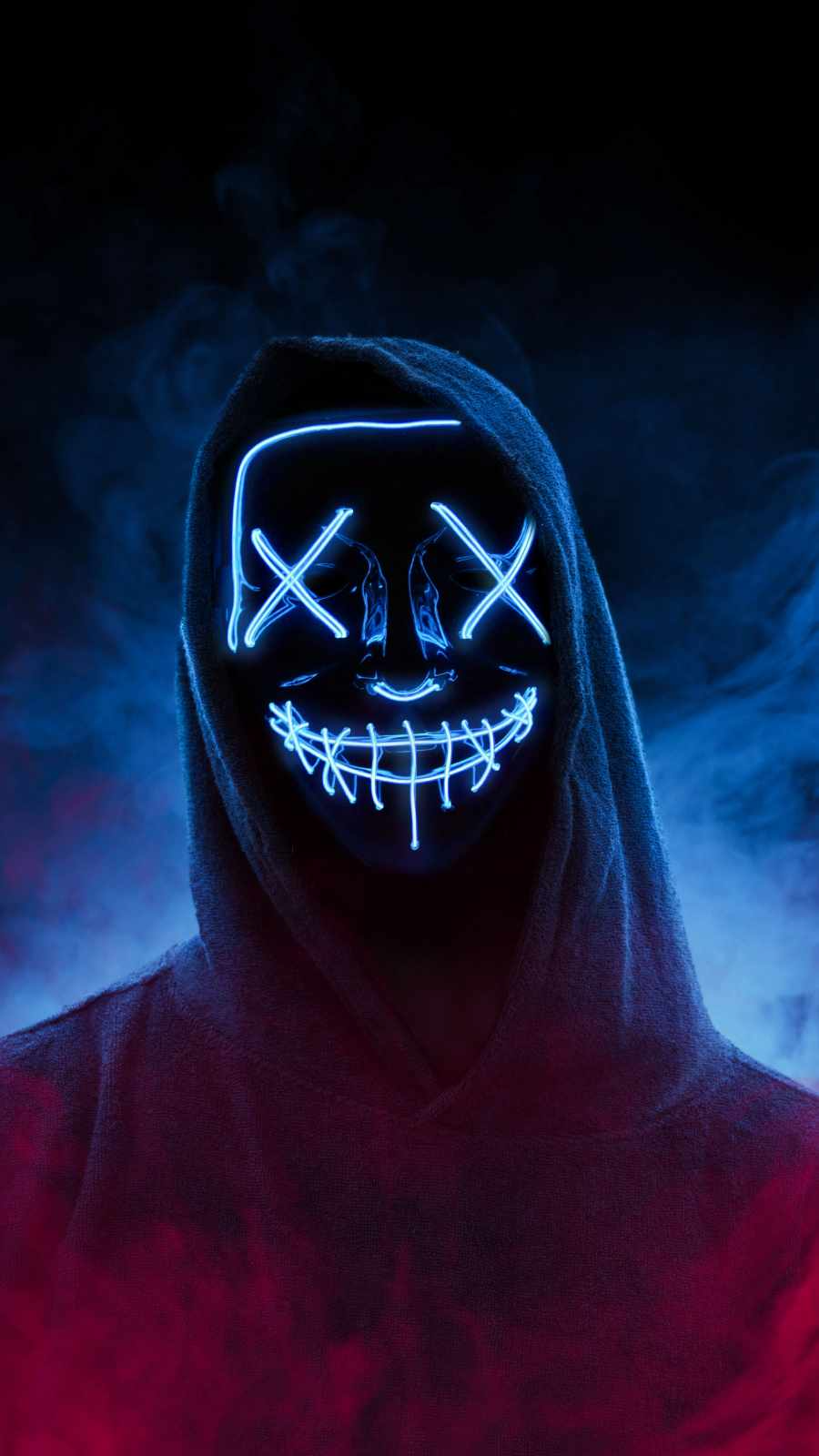 Neon Stitched Mask Hoodie Guy Wallpaper, iPhone Wallpaper. Free iphone wallpaper, iPhone wallpaper, Supreme iphone wallpaper