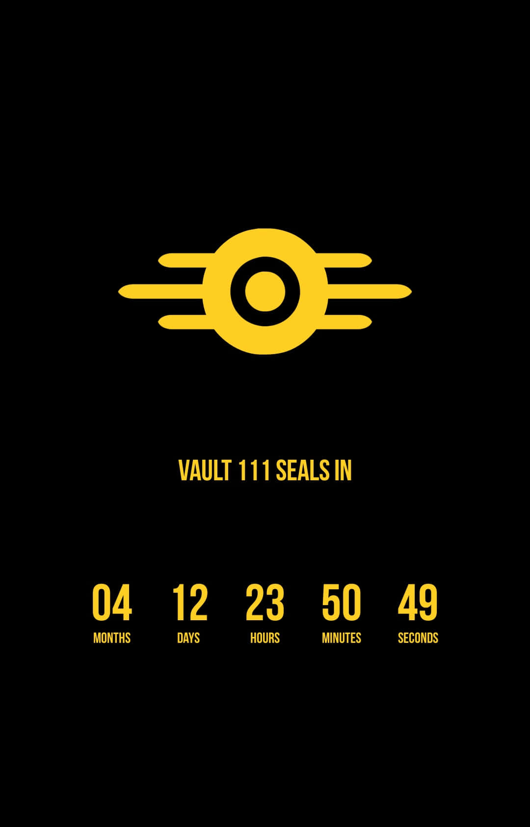 Download Vault Tec Logo On A Blue Background Wallpaper