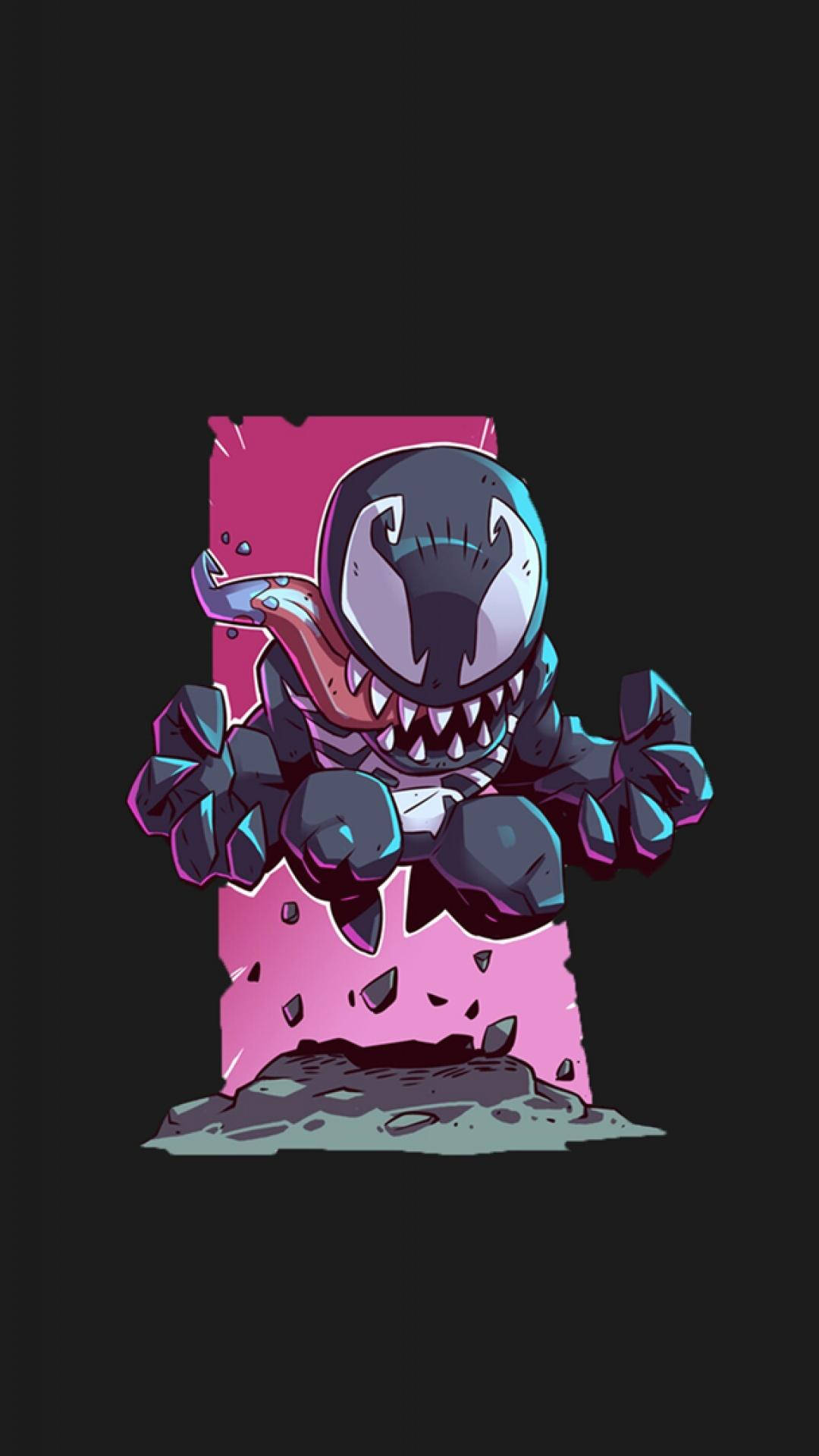 Download Chibi Venom iPhone Wallpaper