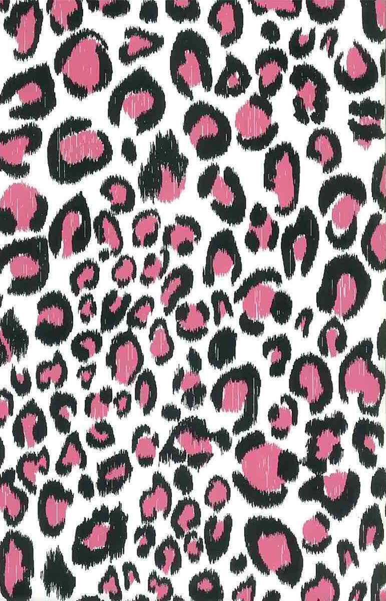 Animal Print Wallpaper Leopard Pink Black White KS2303 Double Rolls