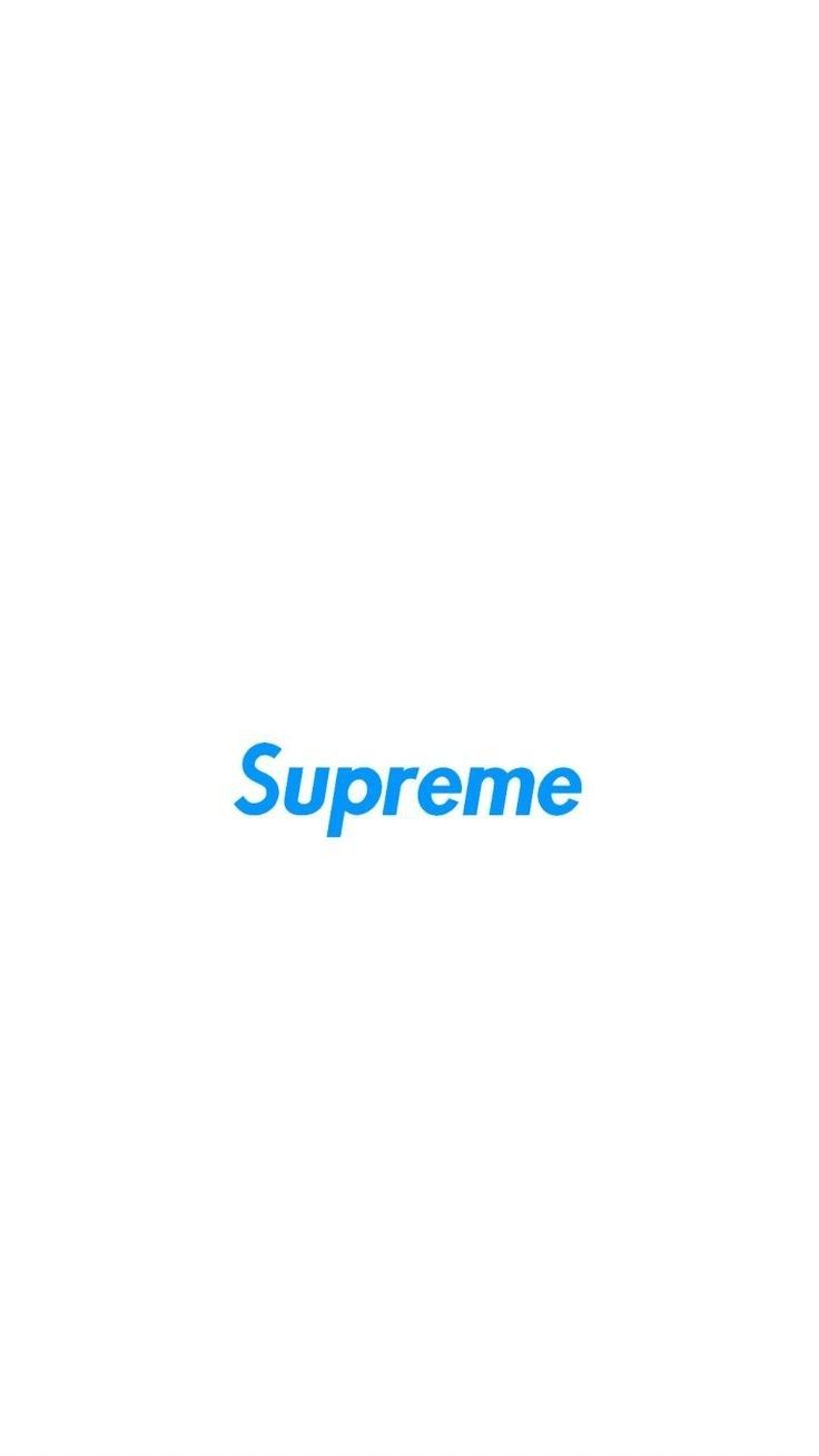 White and blue Supreme wallpaper. Supreme wallpaper, Supreme iphone wallpaper, Hype wallpaper