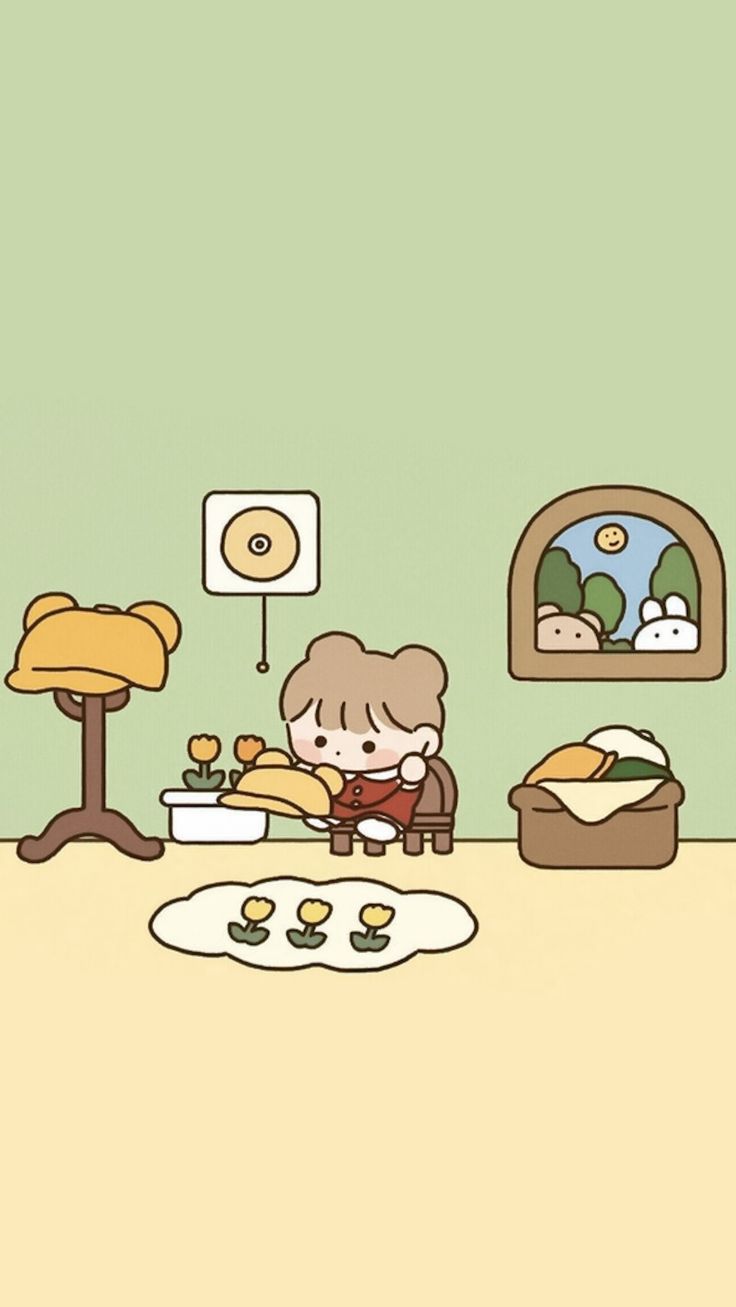 wallpaper #korean #iphone #iphonewallpaper #cute. Cute wallpaper, Kawaii wallpaper, Chibi wallpaper