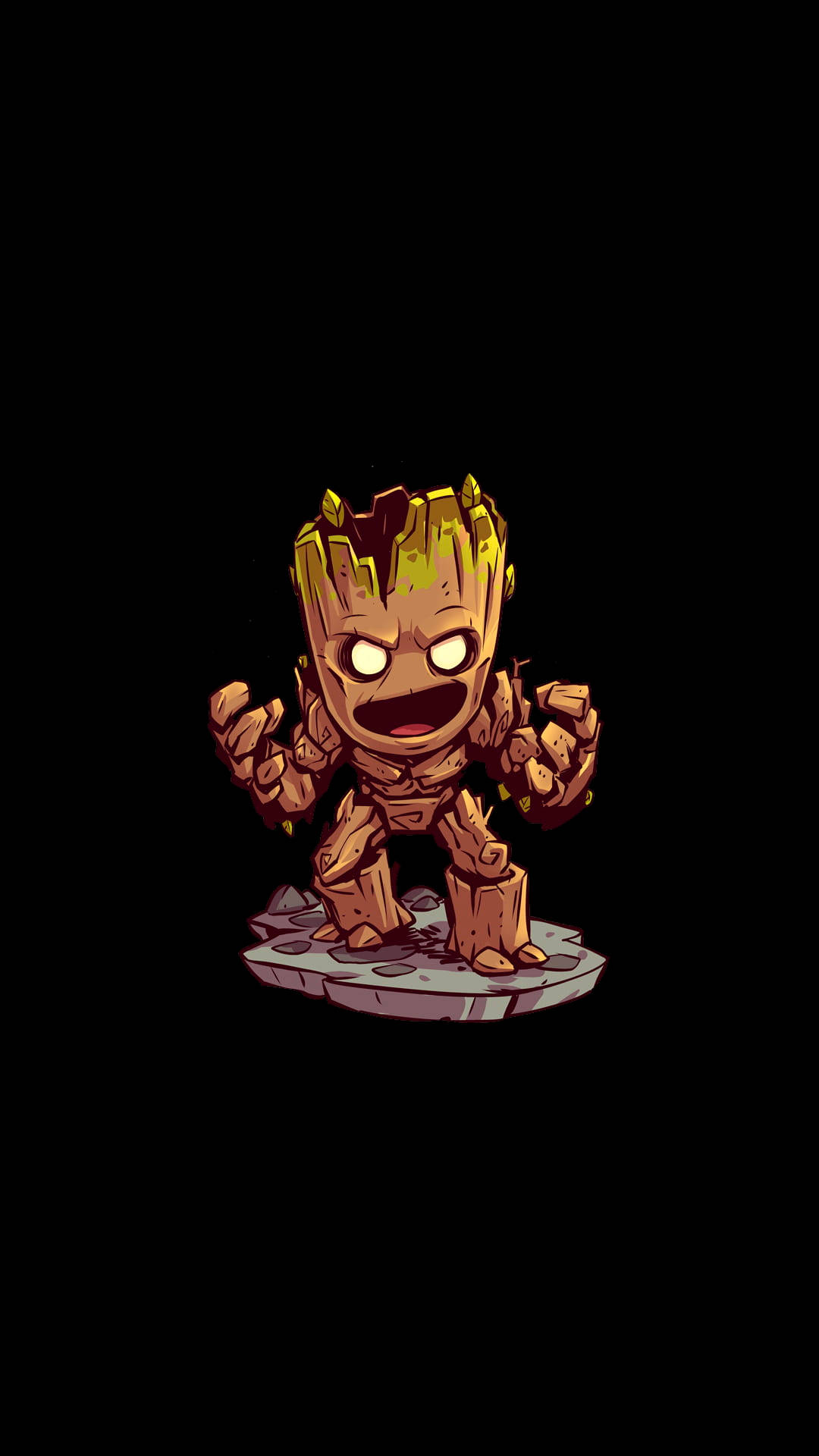 Download Cute Marvel iPhone Baby Groot Chibi Art Wallpaper