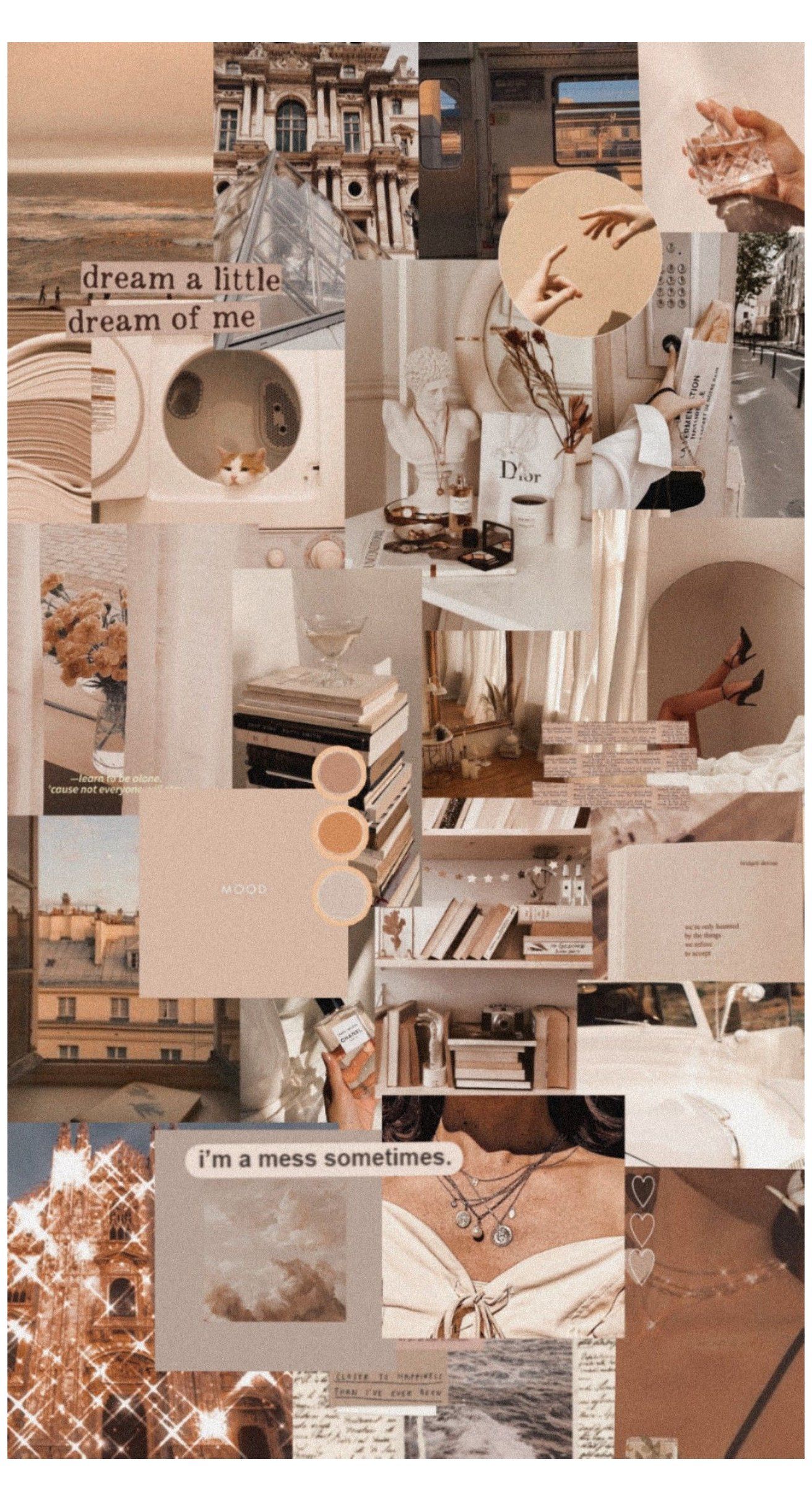 s l o w and r e a l #light #brown #aesthetic #wallpaper #iphone #lightbrownaestheticw. iPhone wallpaper girly, Pastel iphone wallpaper, Aesthetic iphone wallpaper